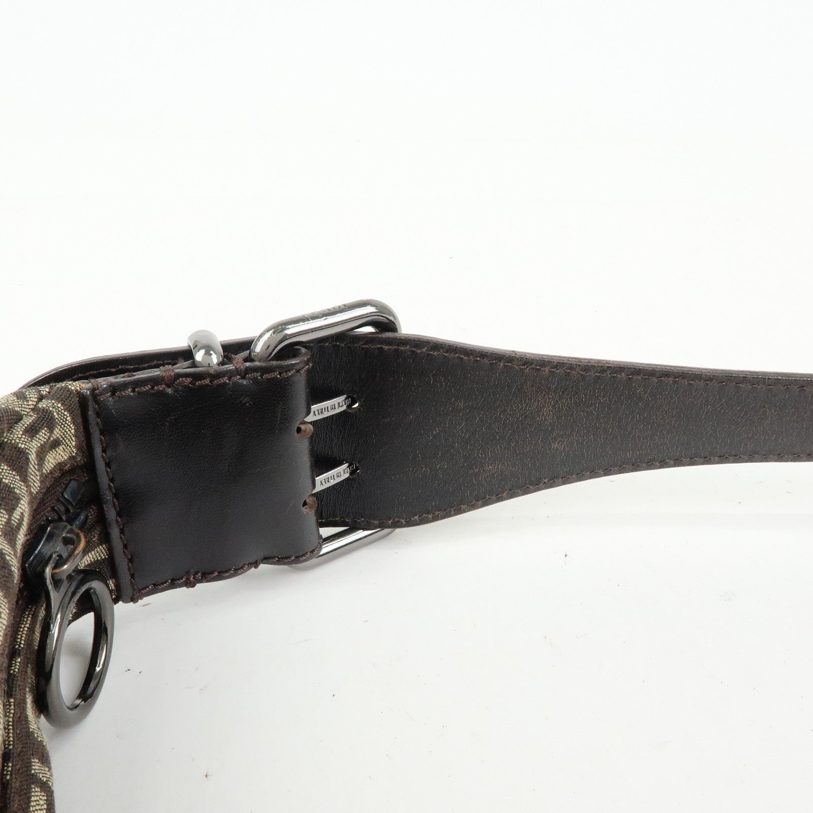 Fendi Shoulder Bag - Dark Brown, Canvas and Leather
