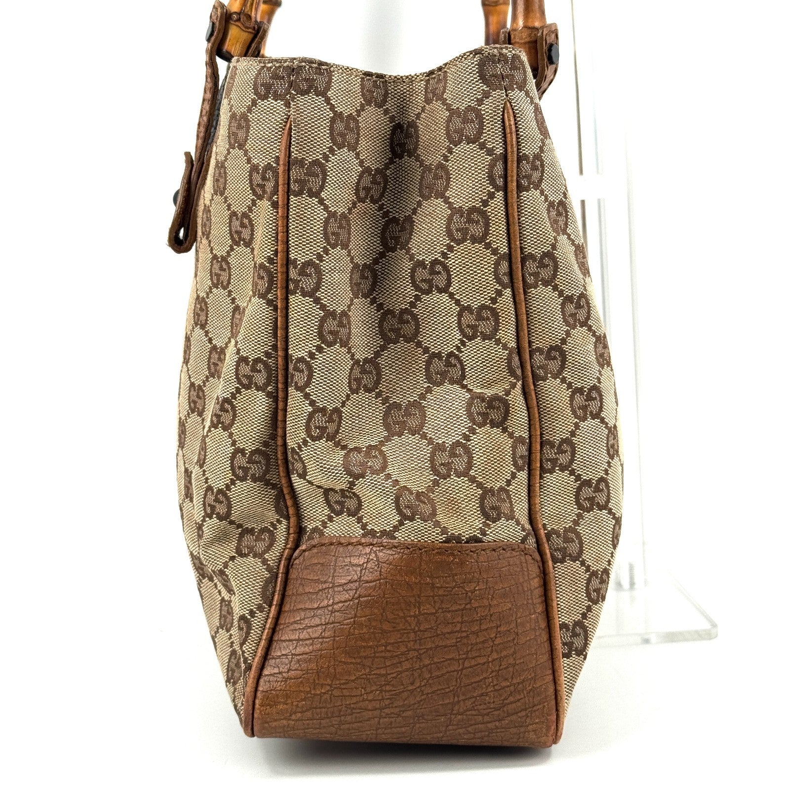 Gucci GG Hand Bag - Brown, Canvas