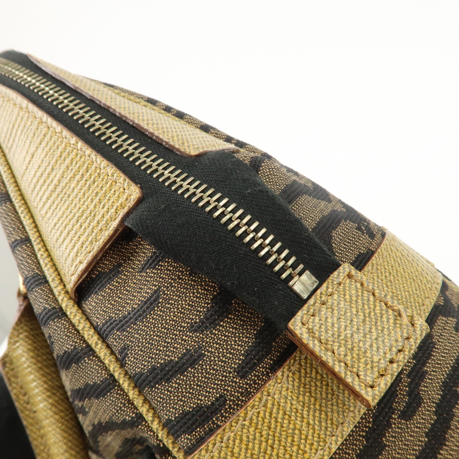 Fendi 2Way Hand Bag - Zebra Print Black Brown, Leather Canvas