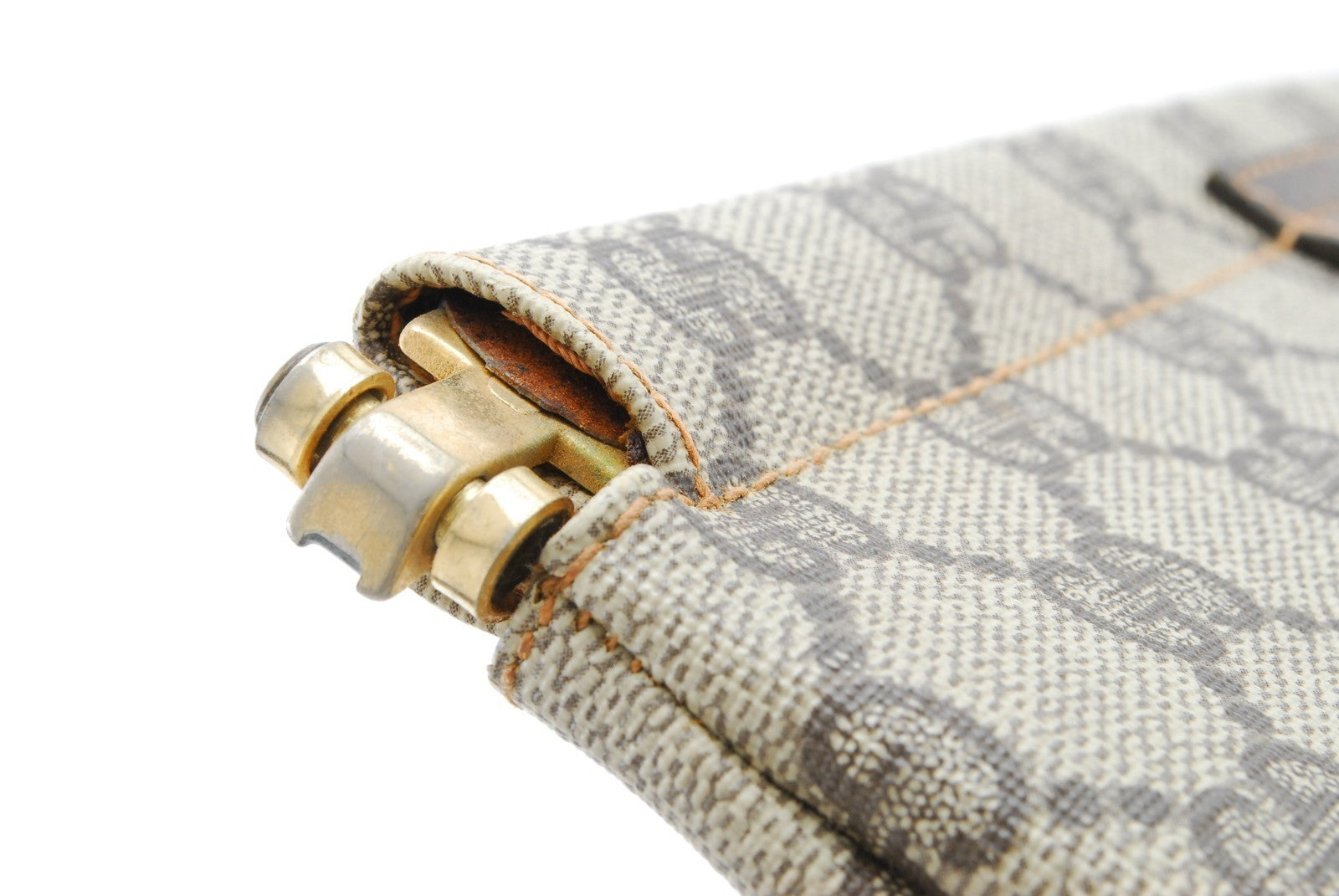 Gucci GG Supreme Clutch Bag - Brown, PVC Leather