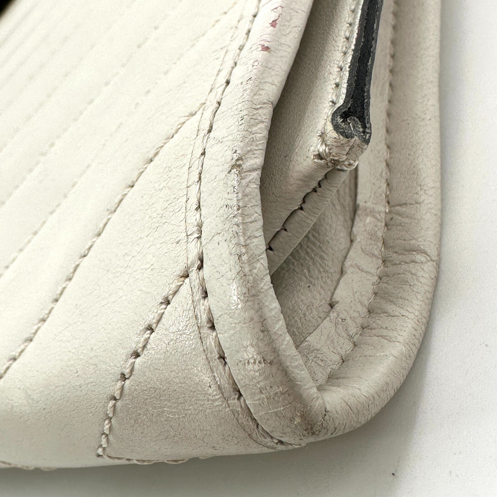 Saint Laurent Yves Saint Laurent Clutch Bag - Ivory, Leather