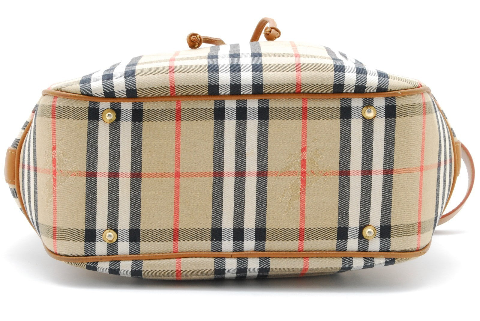Burberry Burberrys Nova Shoulder Hand Bag - Beige, Canvas