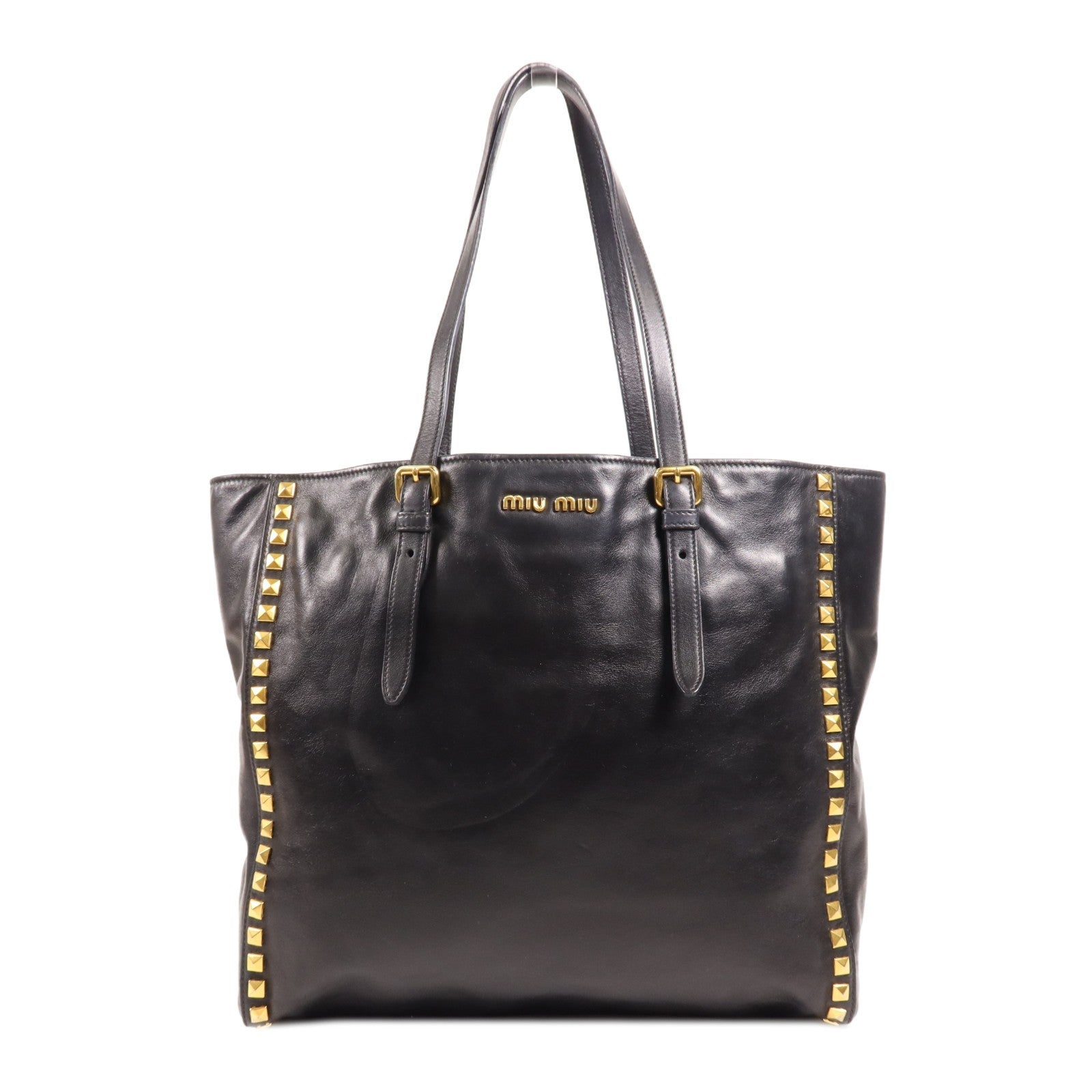 Miu Miu GHW Tote Bag - Black, Lambskin Leather