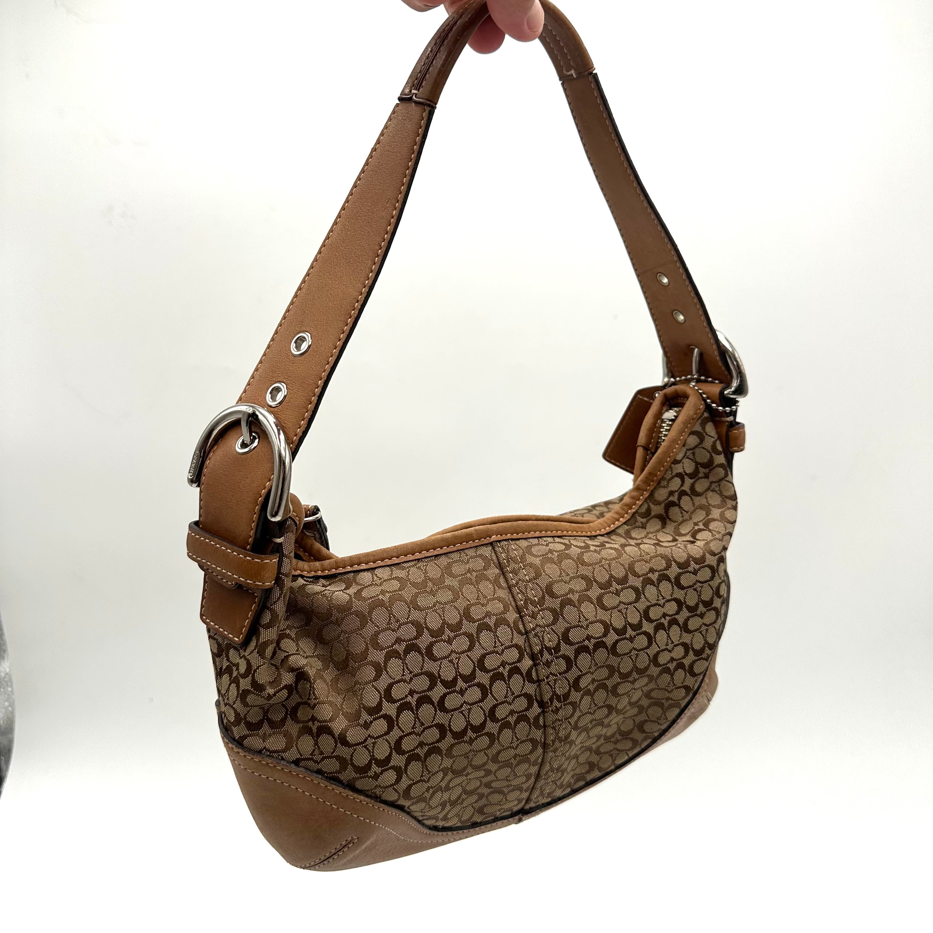 Coach Signature brown shoulder bag