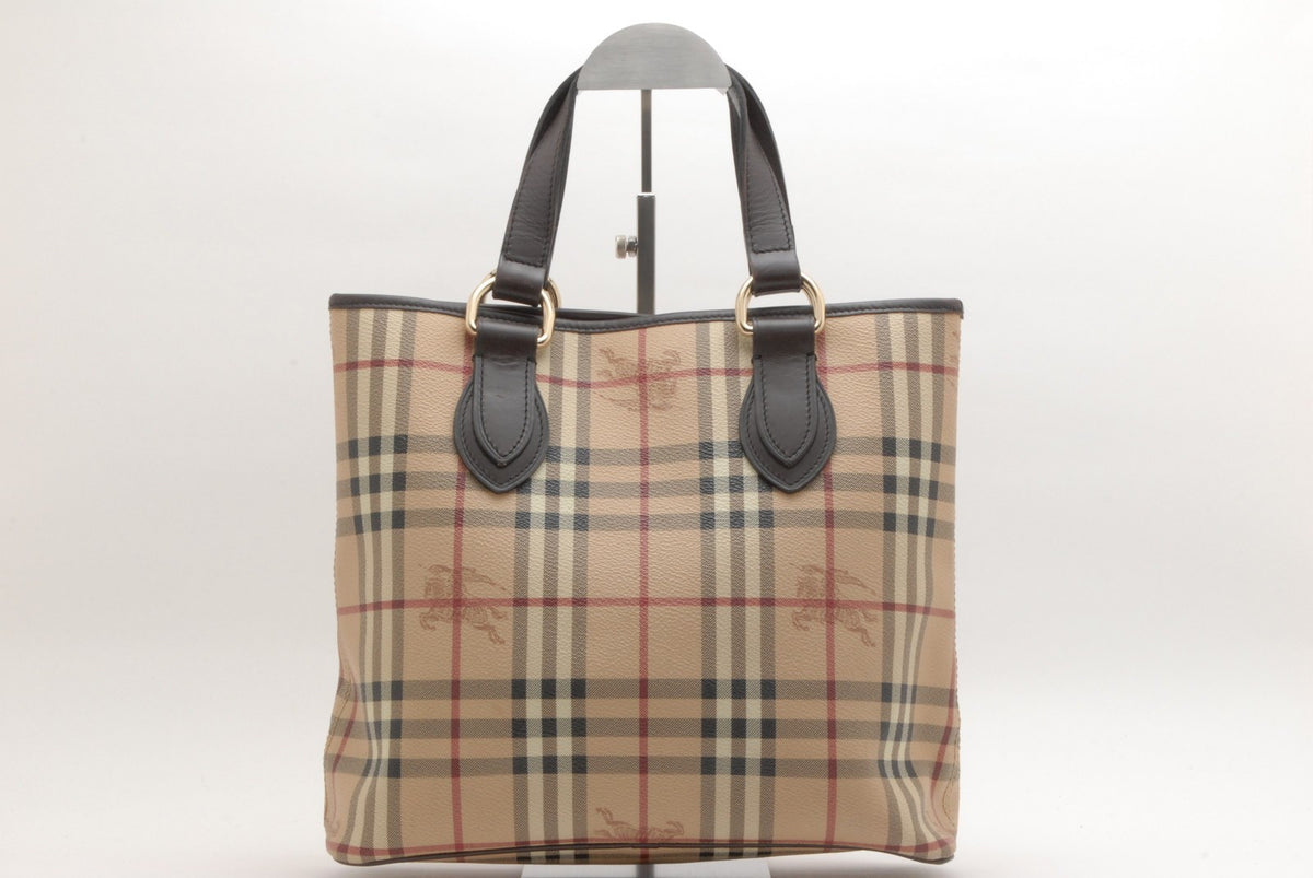Burberry Nova Tote Bag - Beige, PVC Leather
