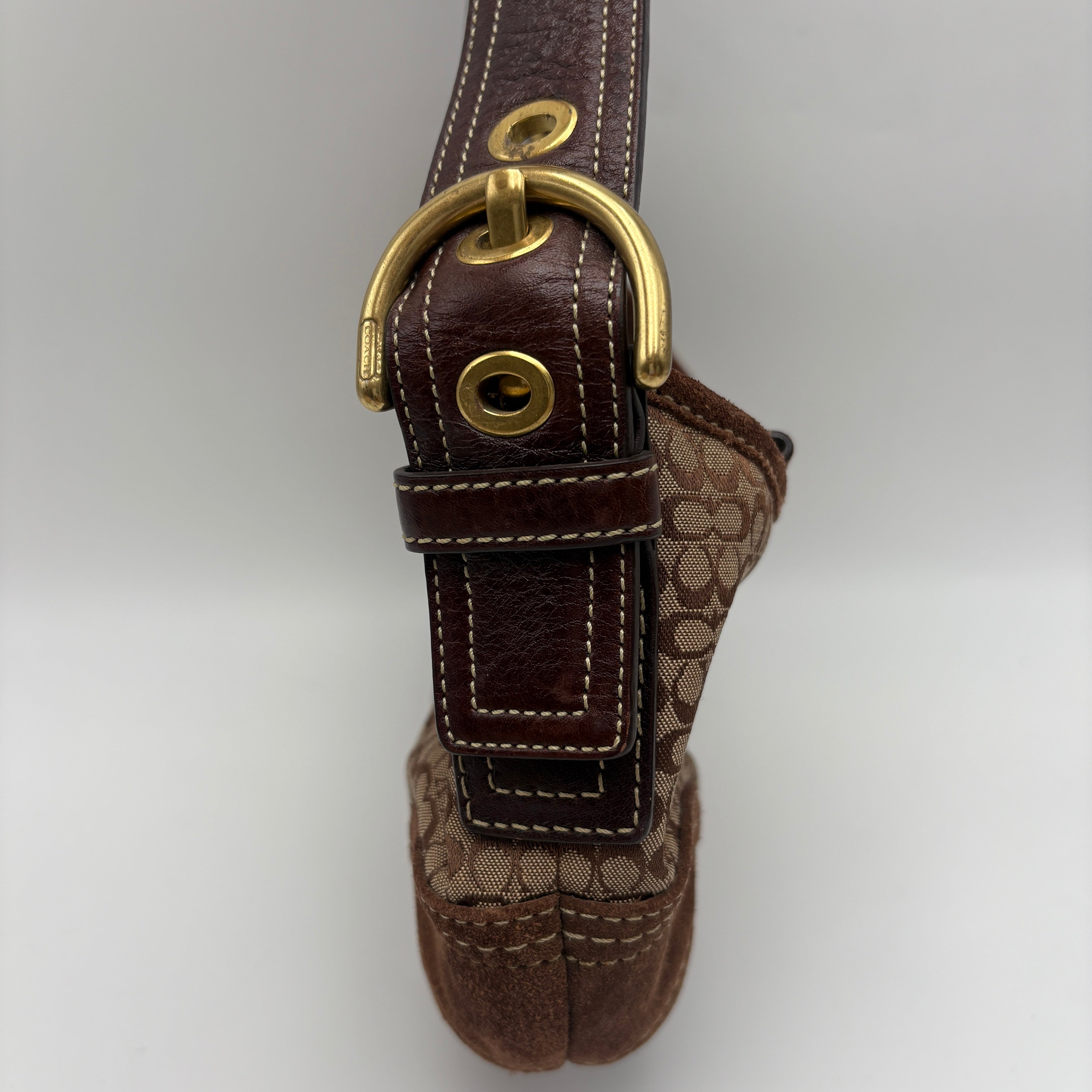 Coach Signature Suede Bag