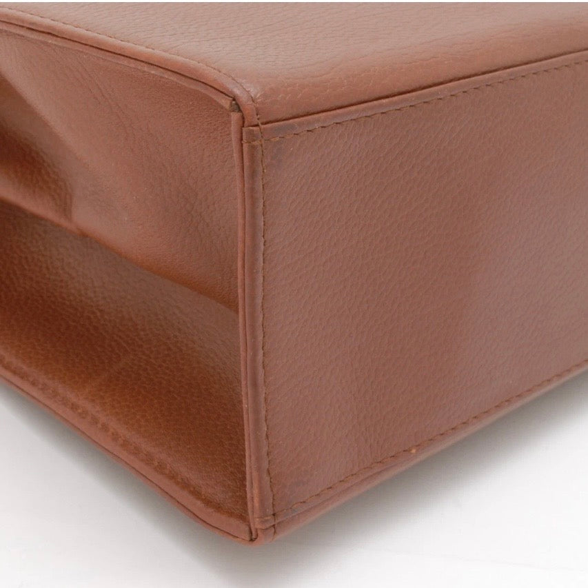 Saint Laurent Stitch Cassandra Handbag - Brown, Leather