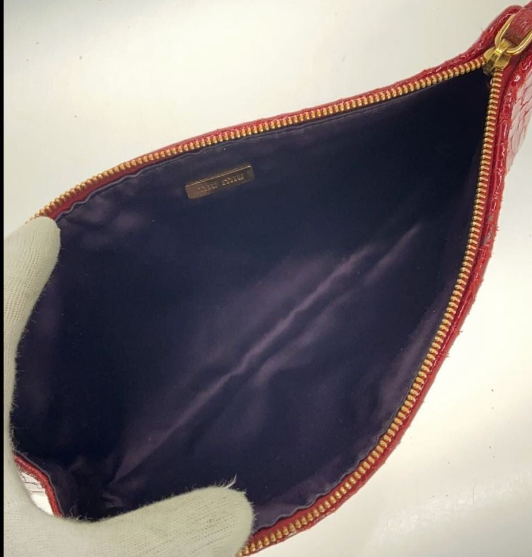Miu Miu red clutch bag