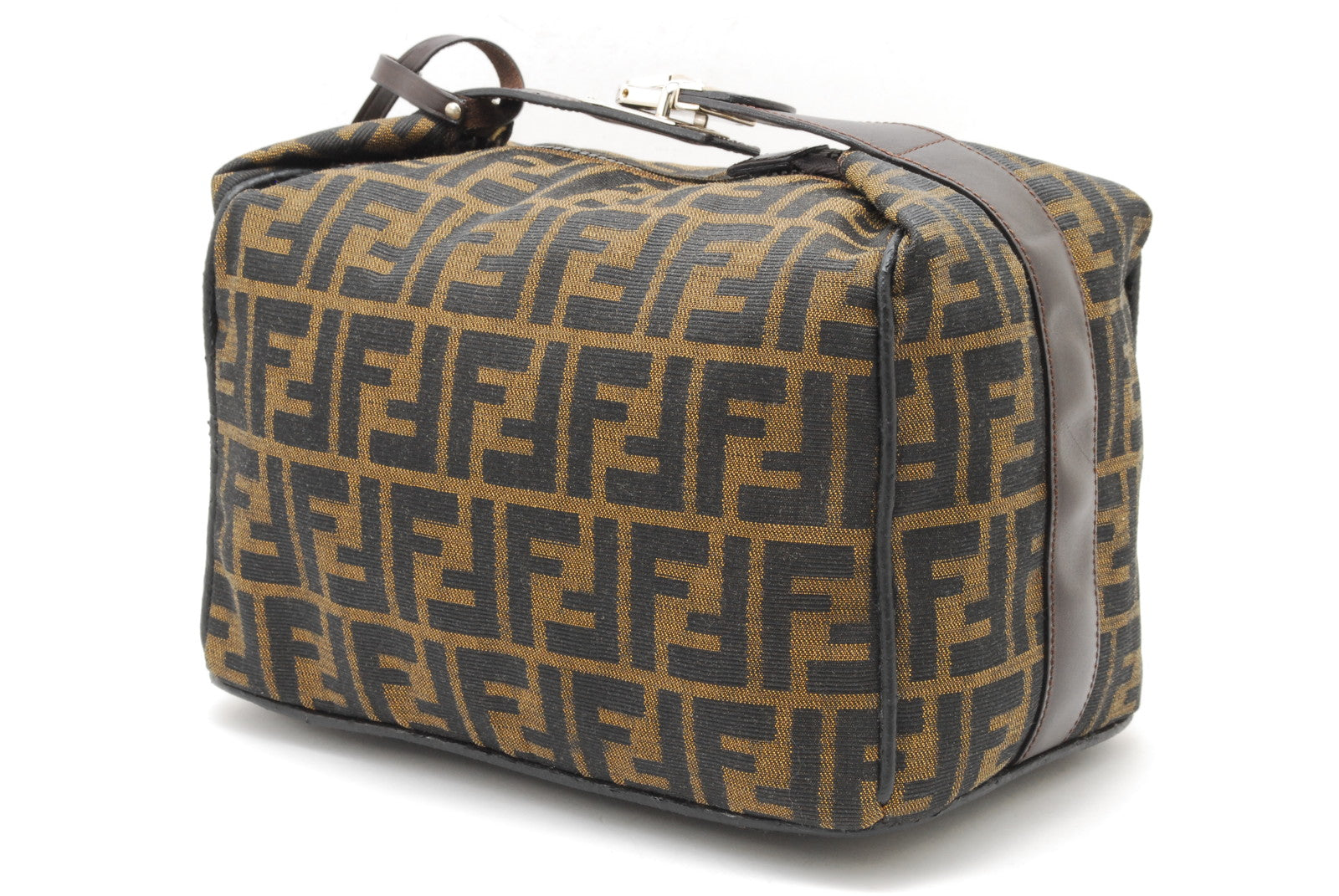 Fendi Zucca Vanity Bag Brown Vintage Handbag