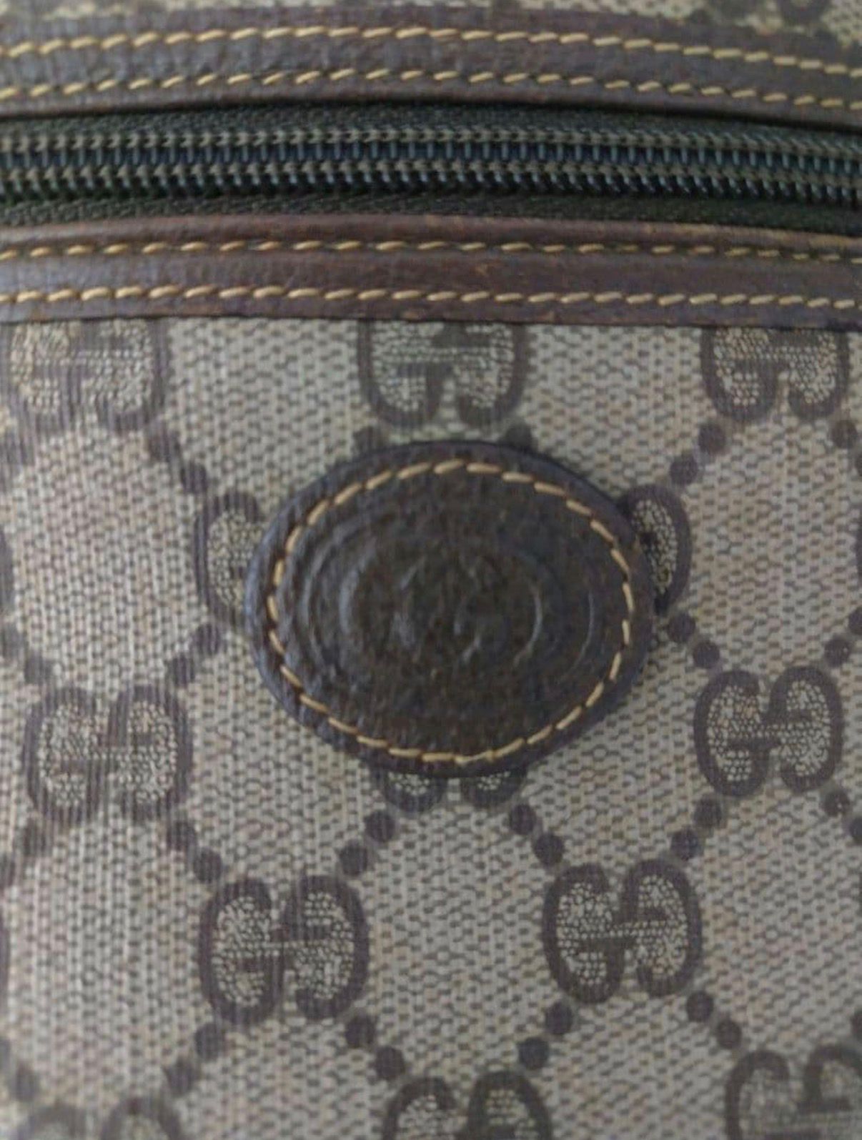 Gucci Vintage GG Supreme Shoulder Bag - Brown, PVC Leather