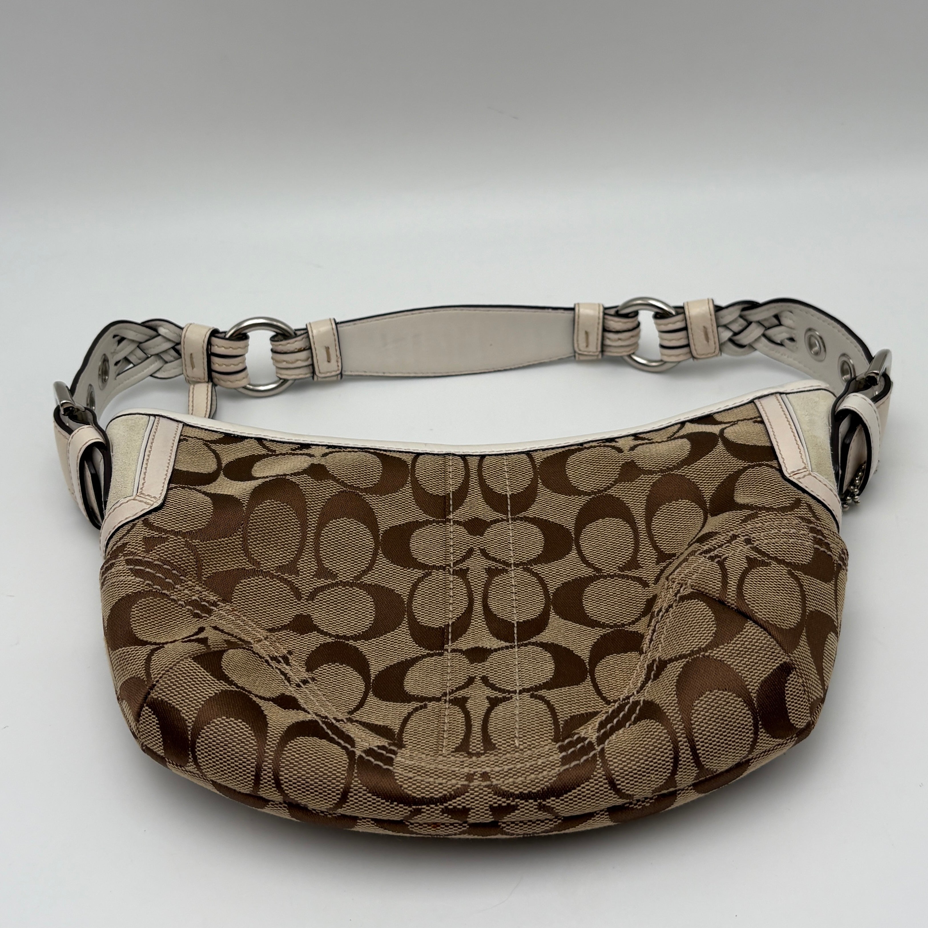 COACH SIGNATURE WHITE HOBO BAG