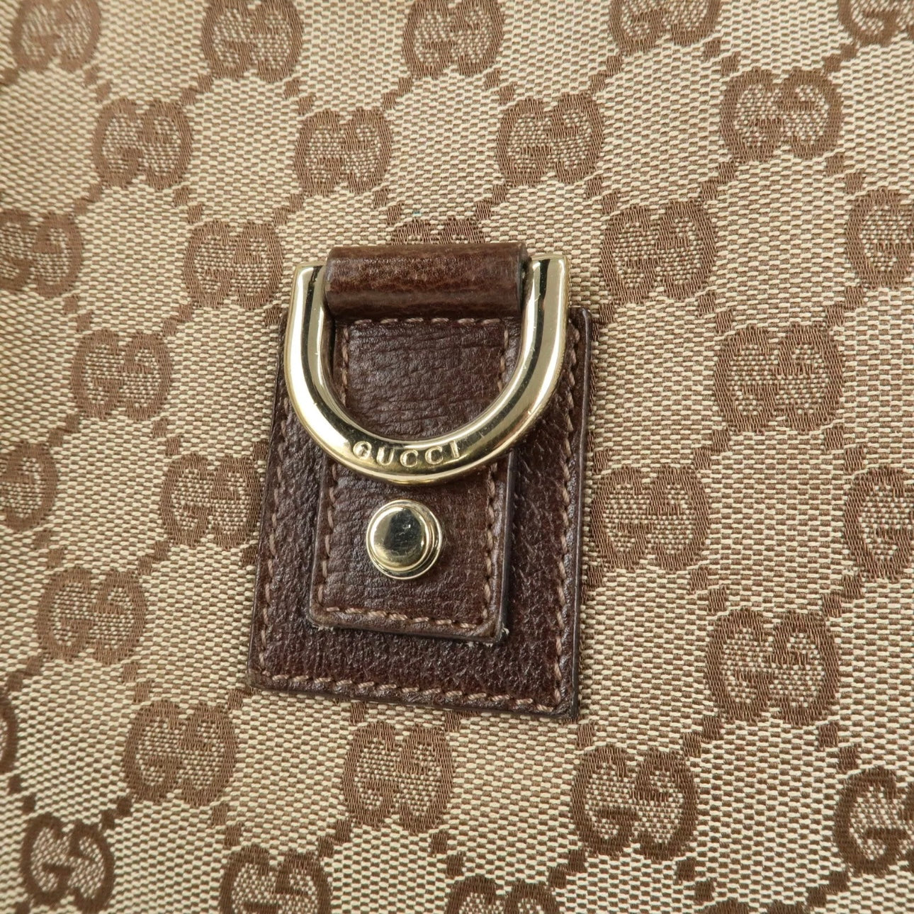 GUCCI Abbey GG Canvas Leather Shoulder Bag