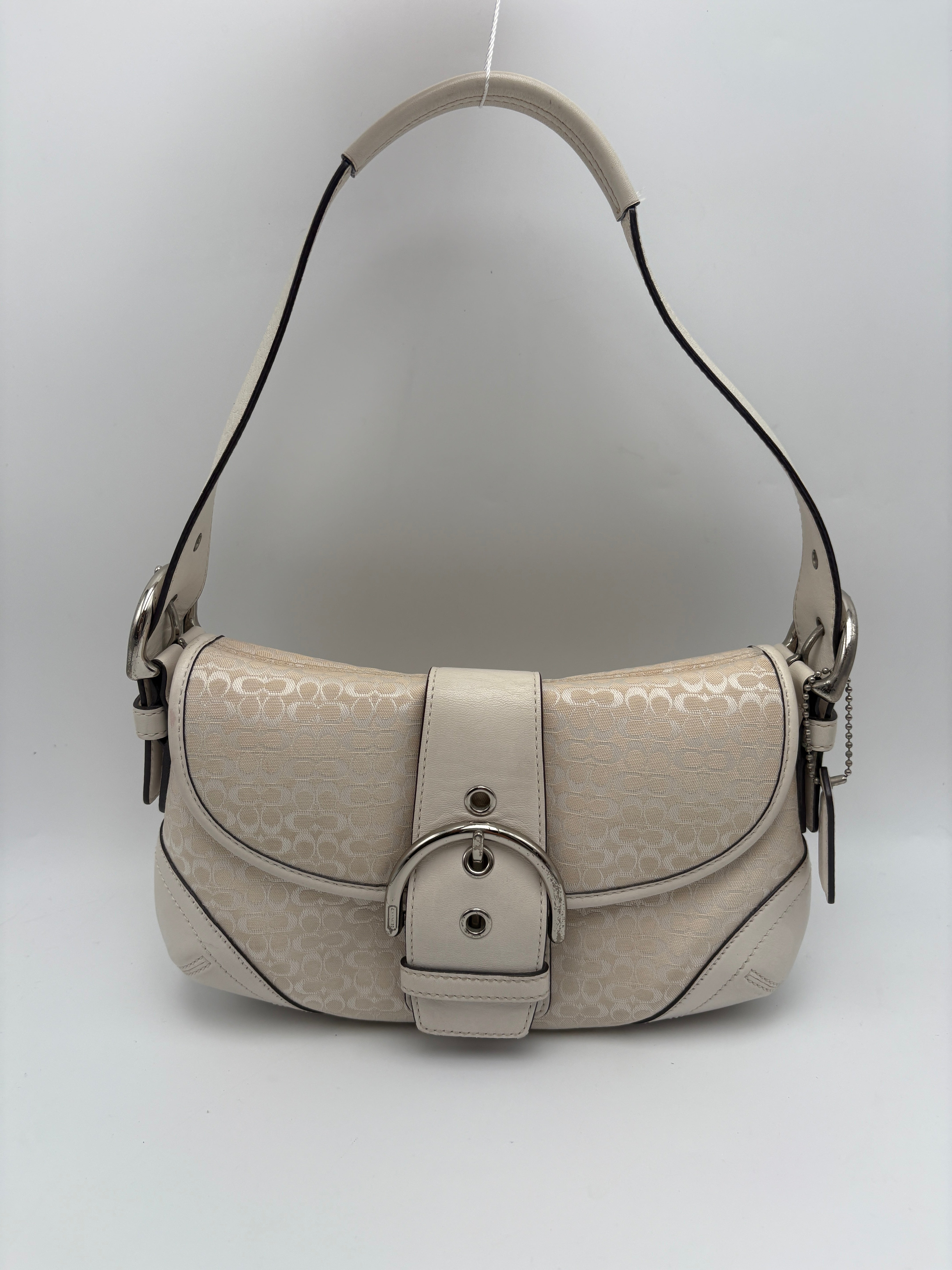 Coach Signature White Bag