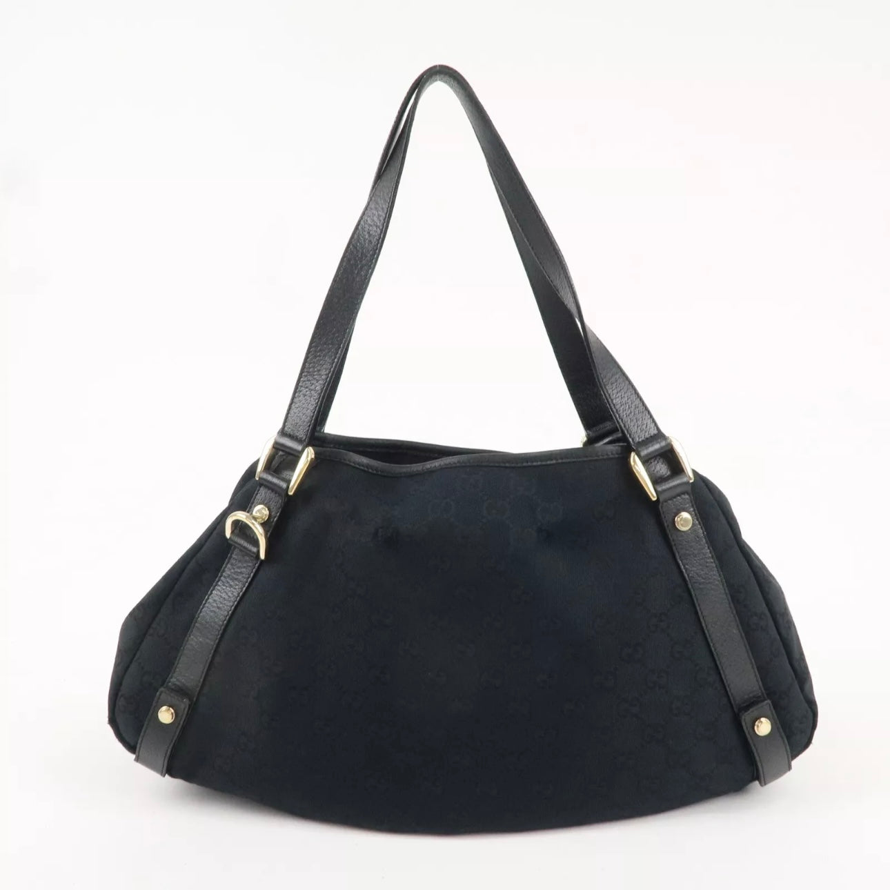 Abbey GG Canvas Leather Tote Bag