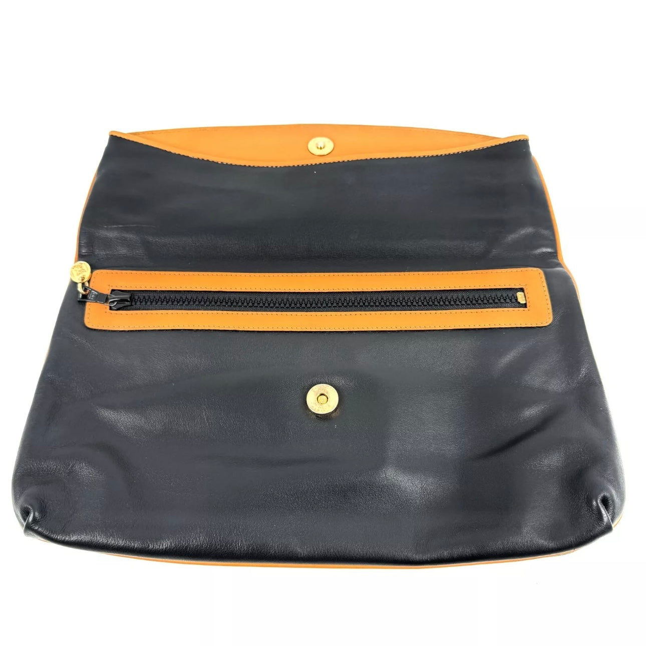 CELINE Triomphe Clutch - Black, Leather