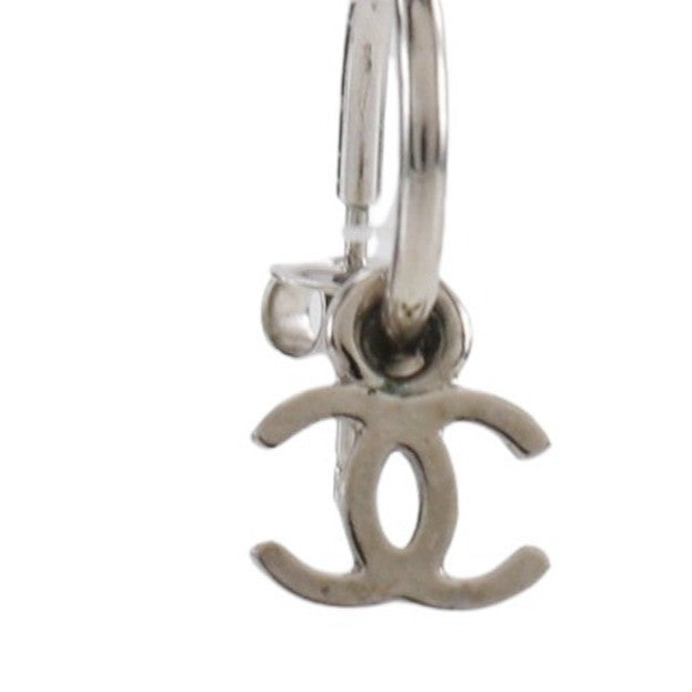 Chanel COCO Mark Piercing Hoop - Silver, Metallic
