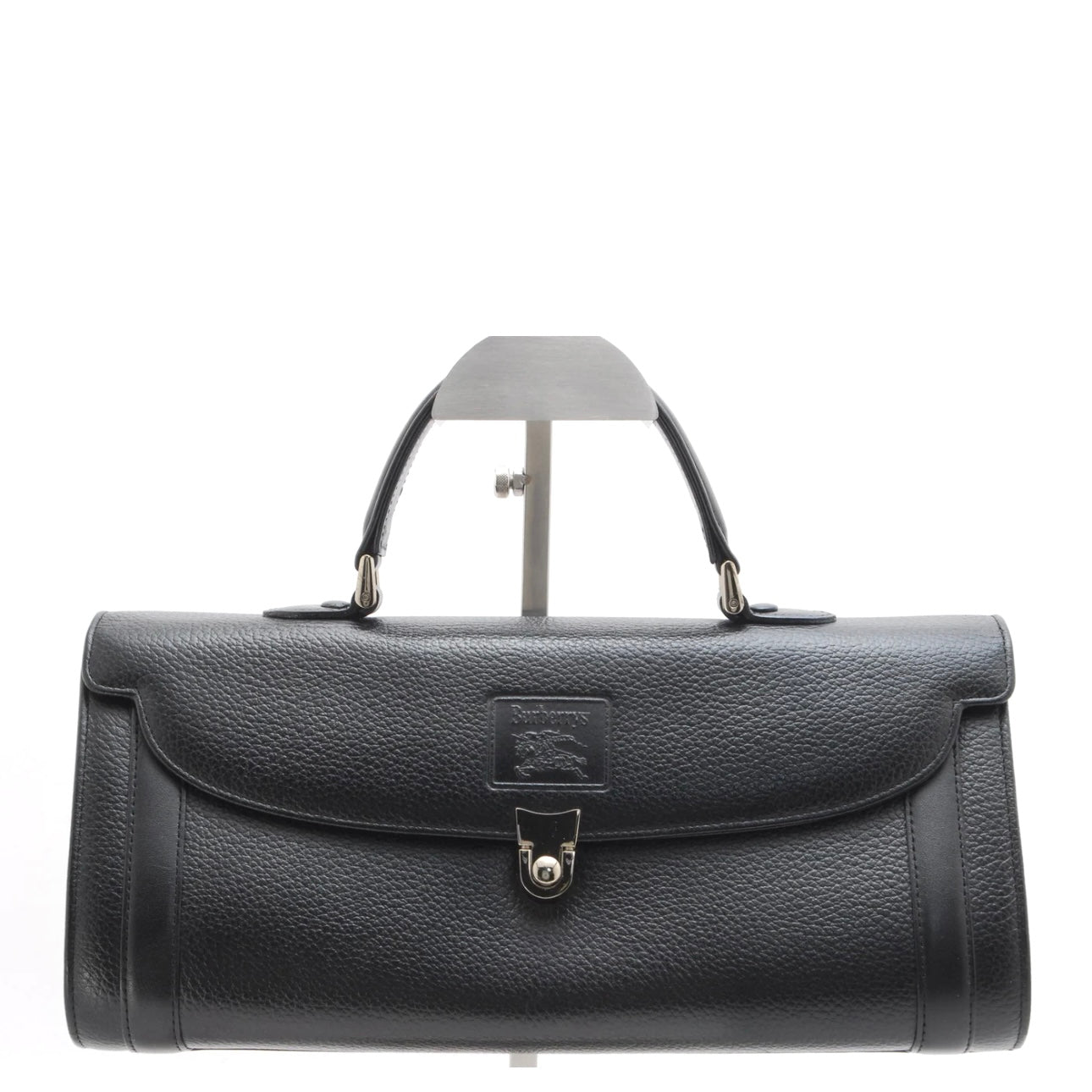 Burberry Nova Check Vintage Hand Tote - Black, Leather