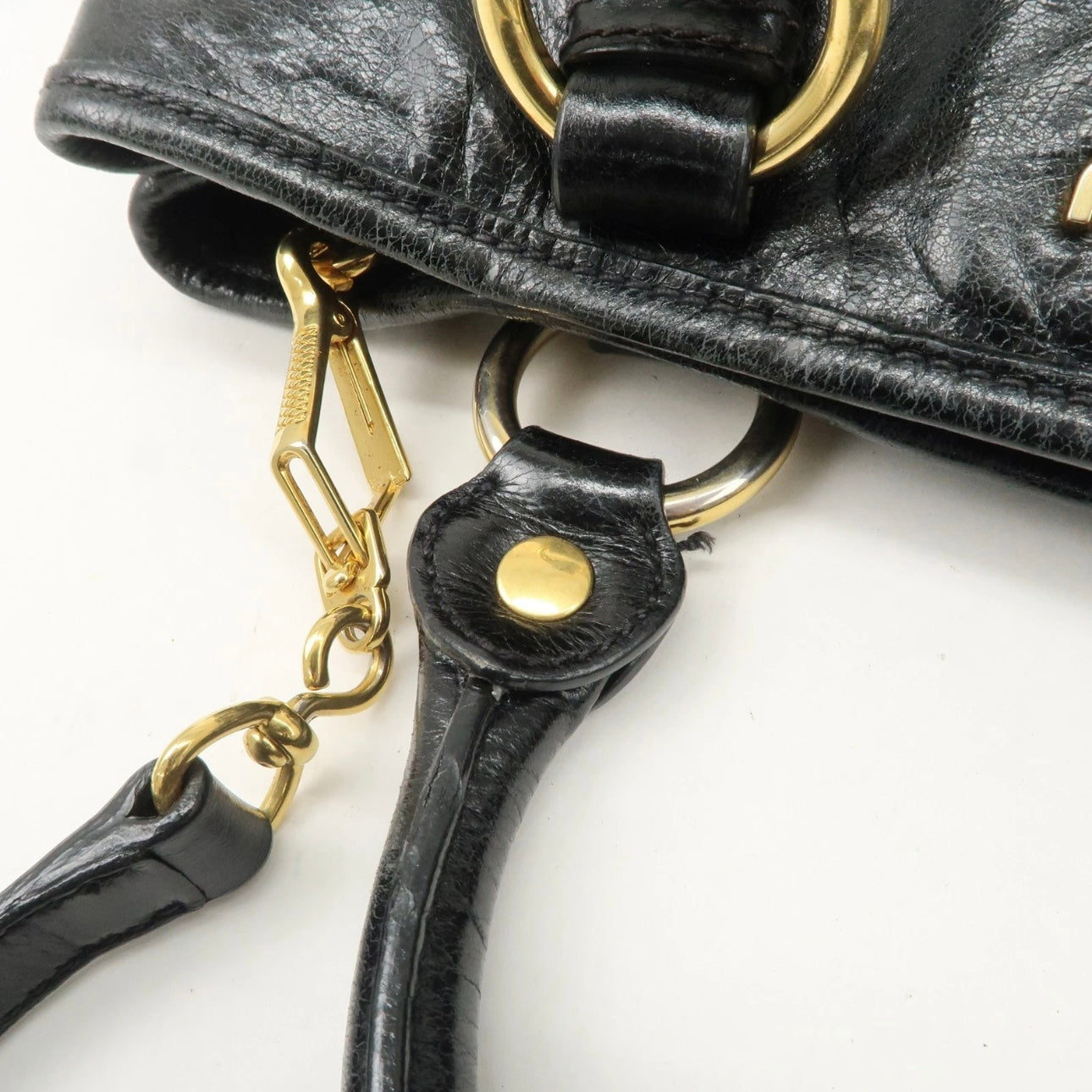 MIUMIU Leather Hand, crossbody Bag Black