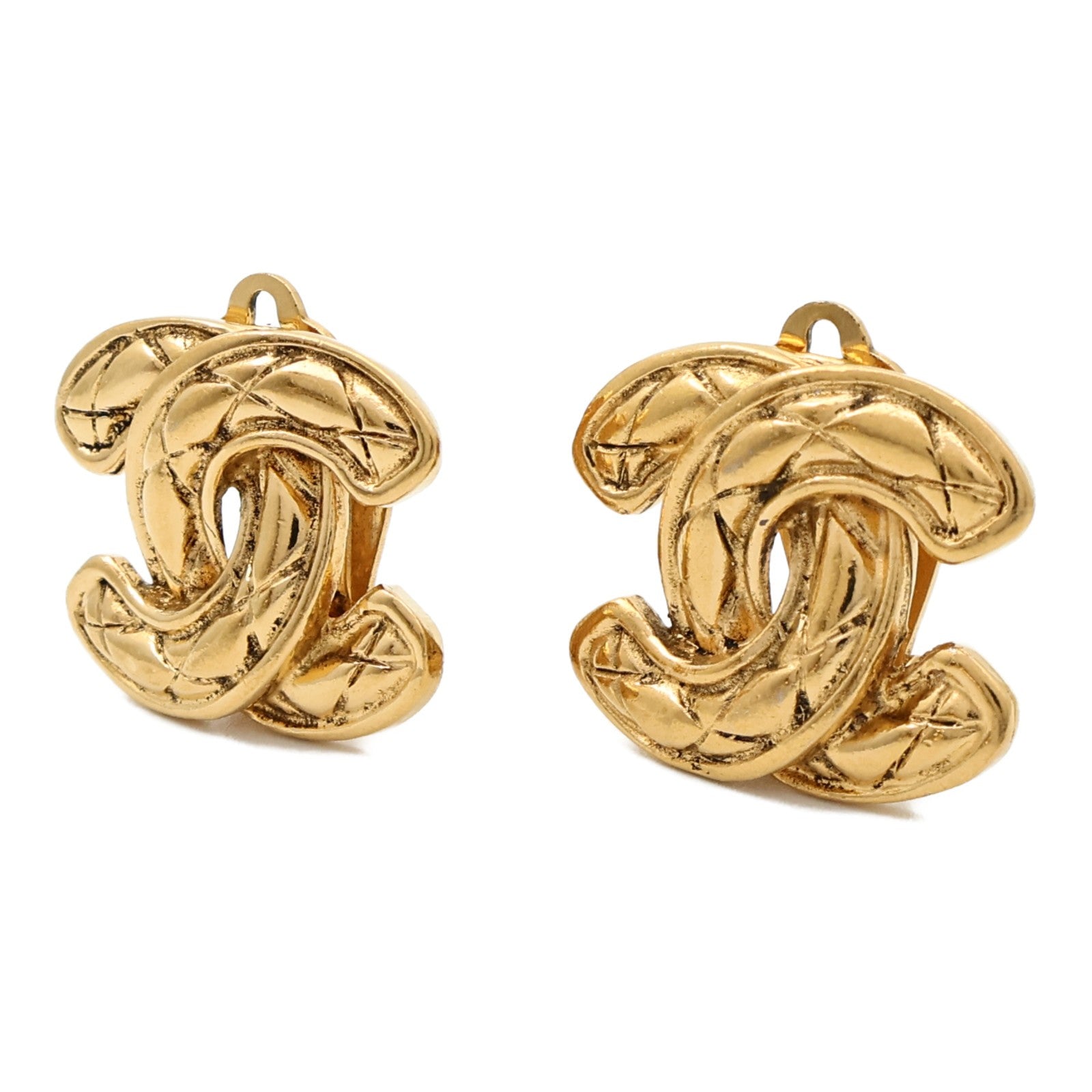Chanel CC Earrings - Gold, Metal
