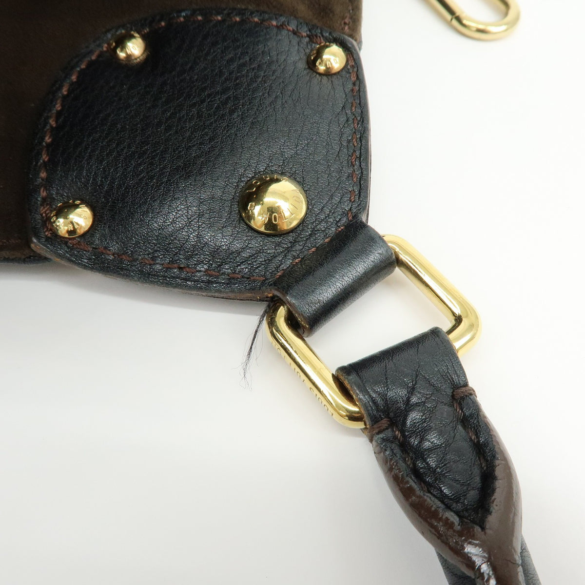 Louis Vuitton Monogram Leather Mahina L Shoulder Bag Noir