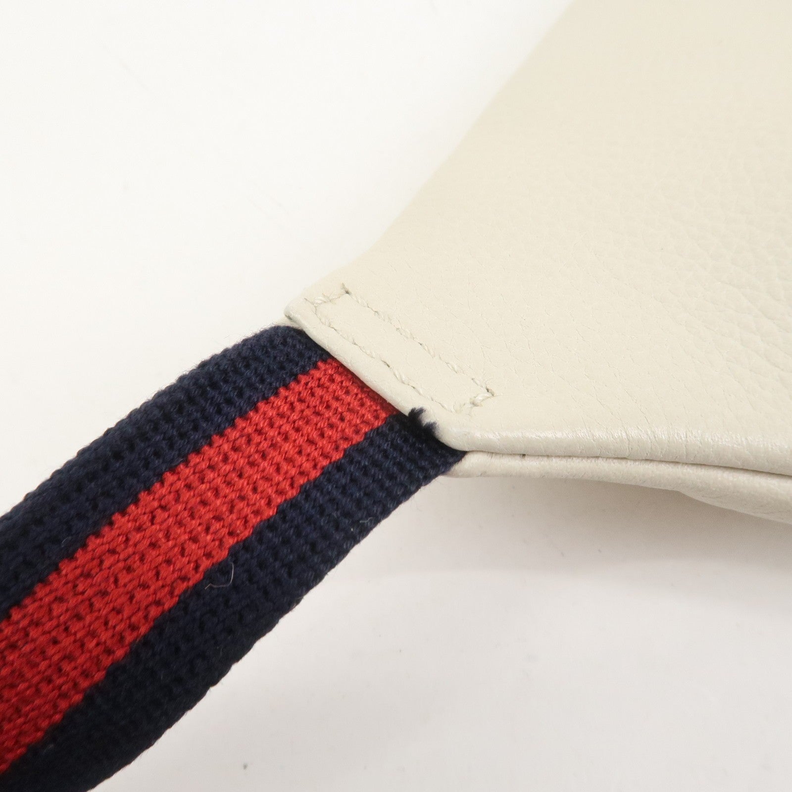 Gucci Sherry Leather Waist Pouch - White, Leather