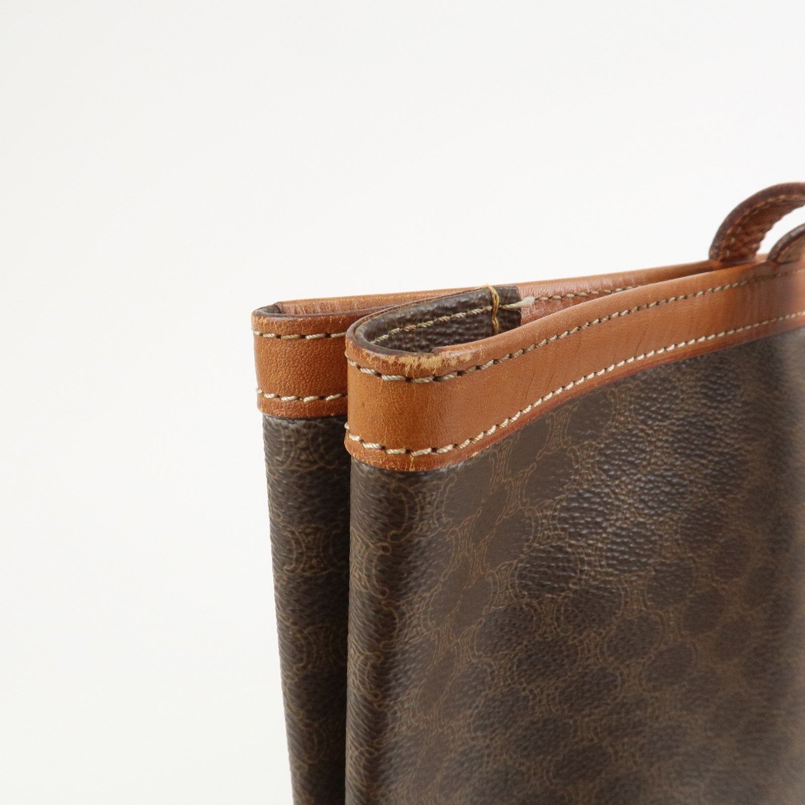 Celine Macadam Tote Bag - Brown, PVC Coated Canvas and Leather