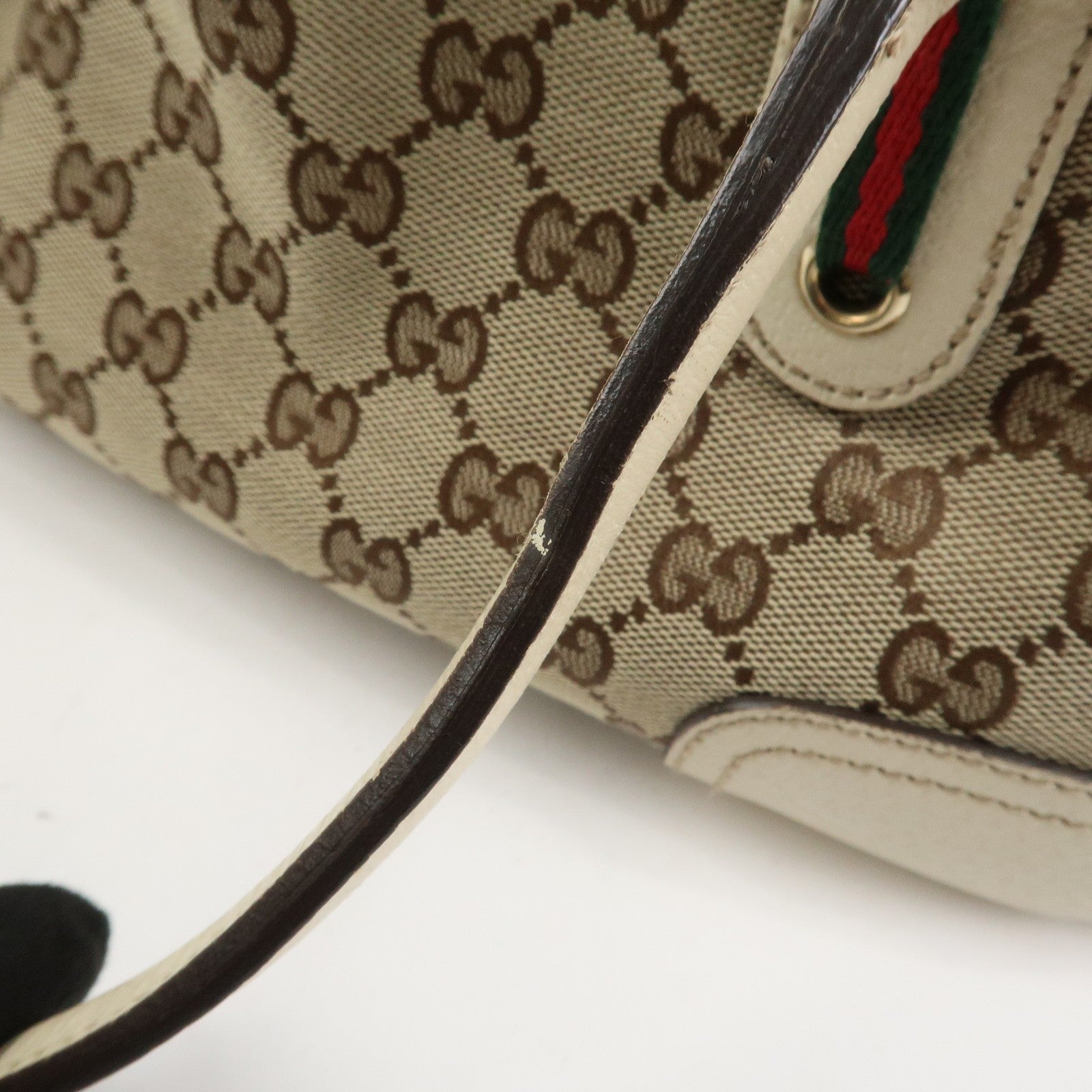 Gucci Princy Sherry Boston Bag - Brown Ivory, GG Canvas Leather