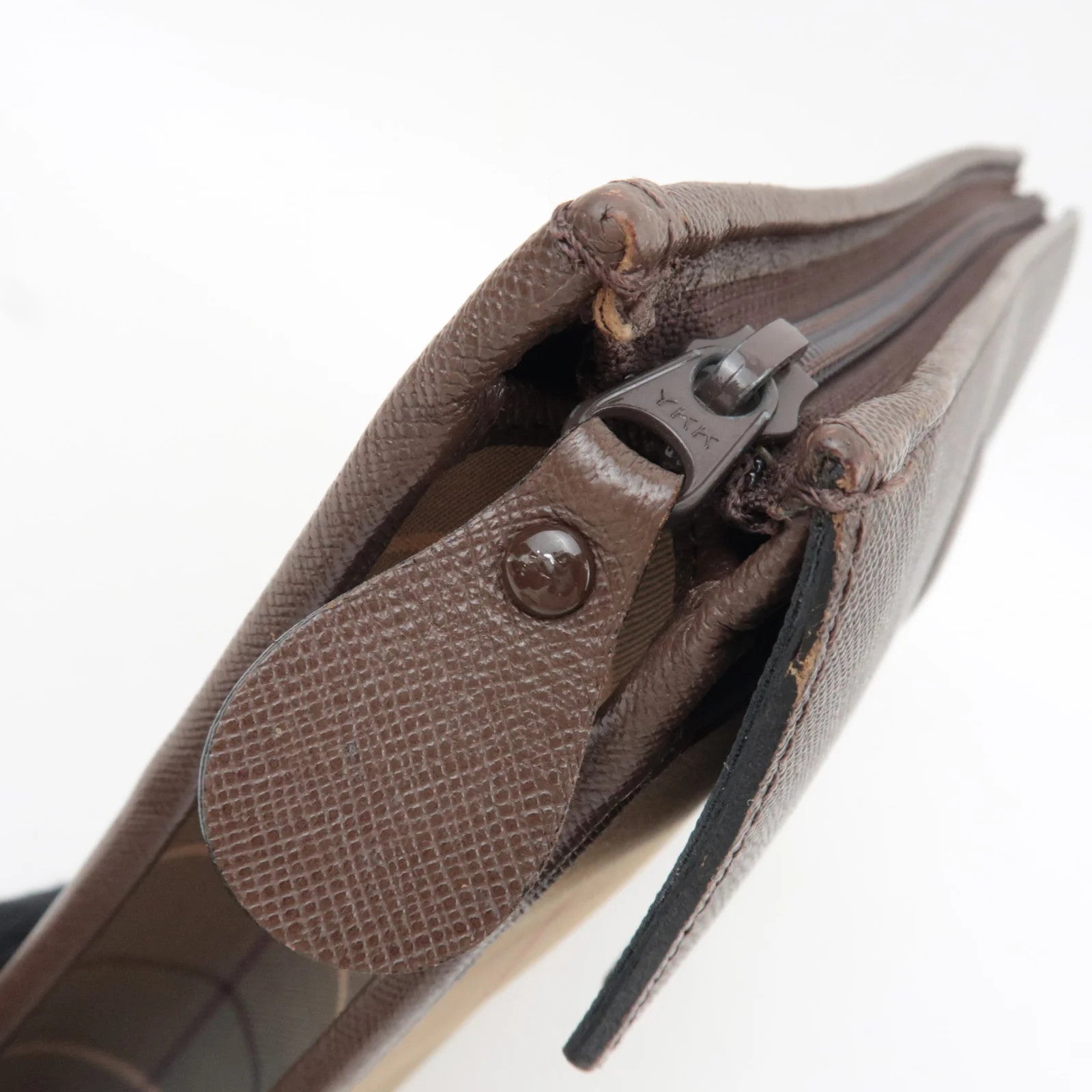 Burberry Plaid Clutch Bag - Beige Brown, Canvas Leather