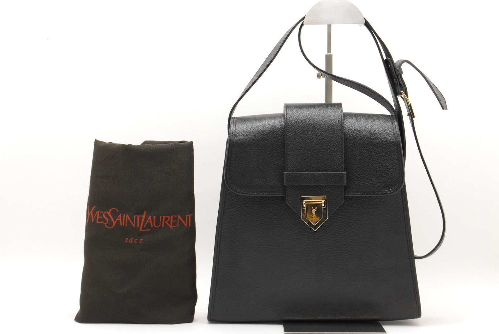 Saint Laurent YSL Shoulder Bag - Black, Leather