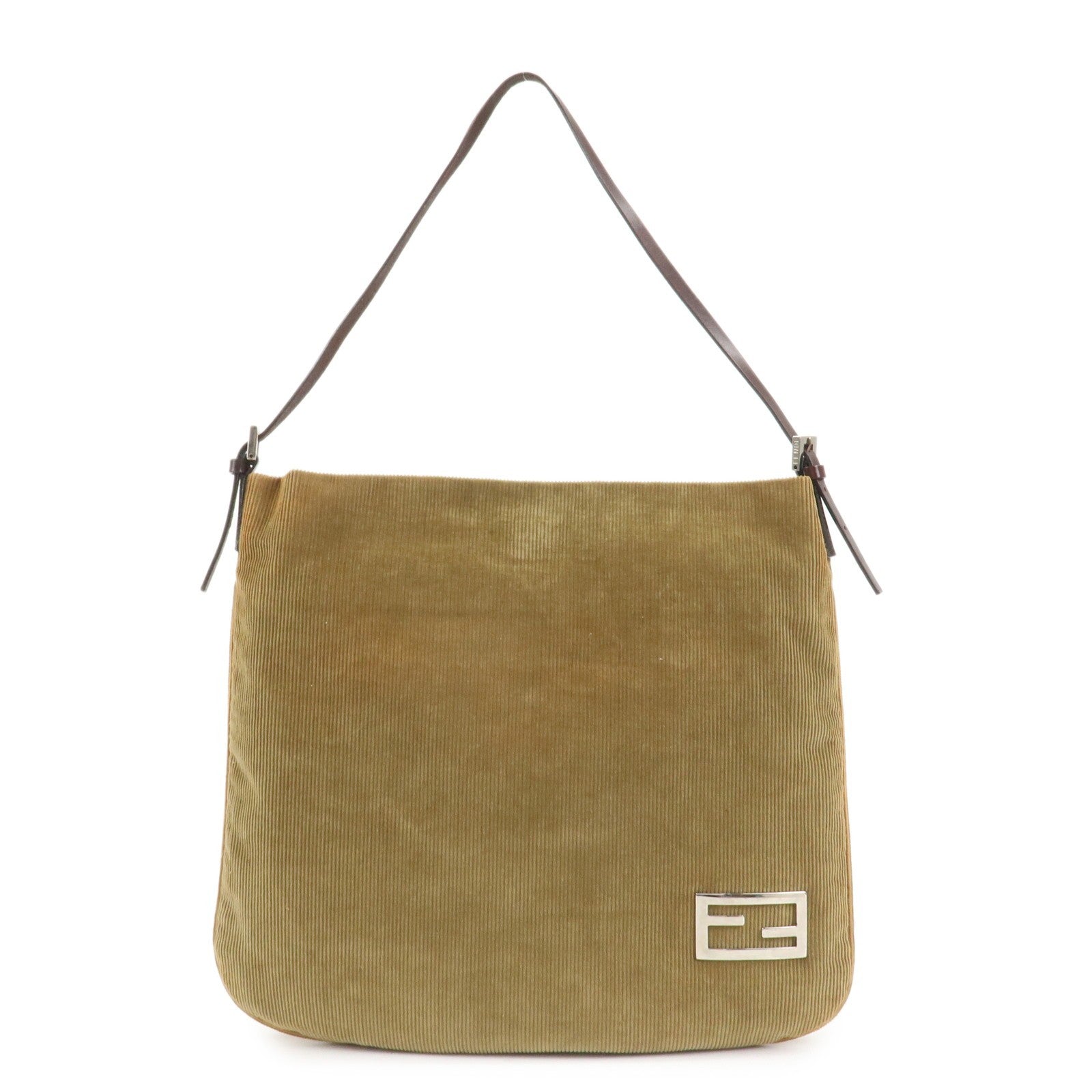Fendi Shoulder Bag - Brown, Corduroy Leather