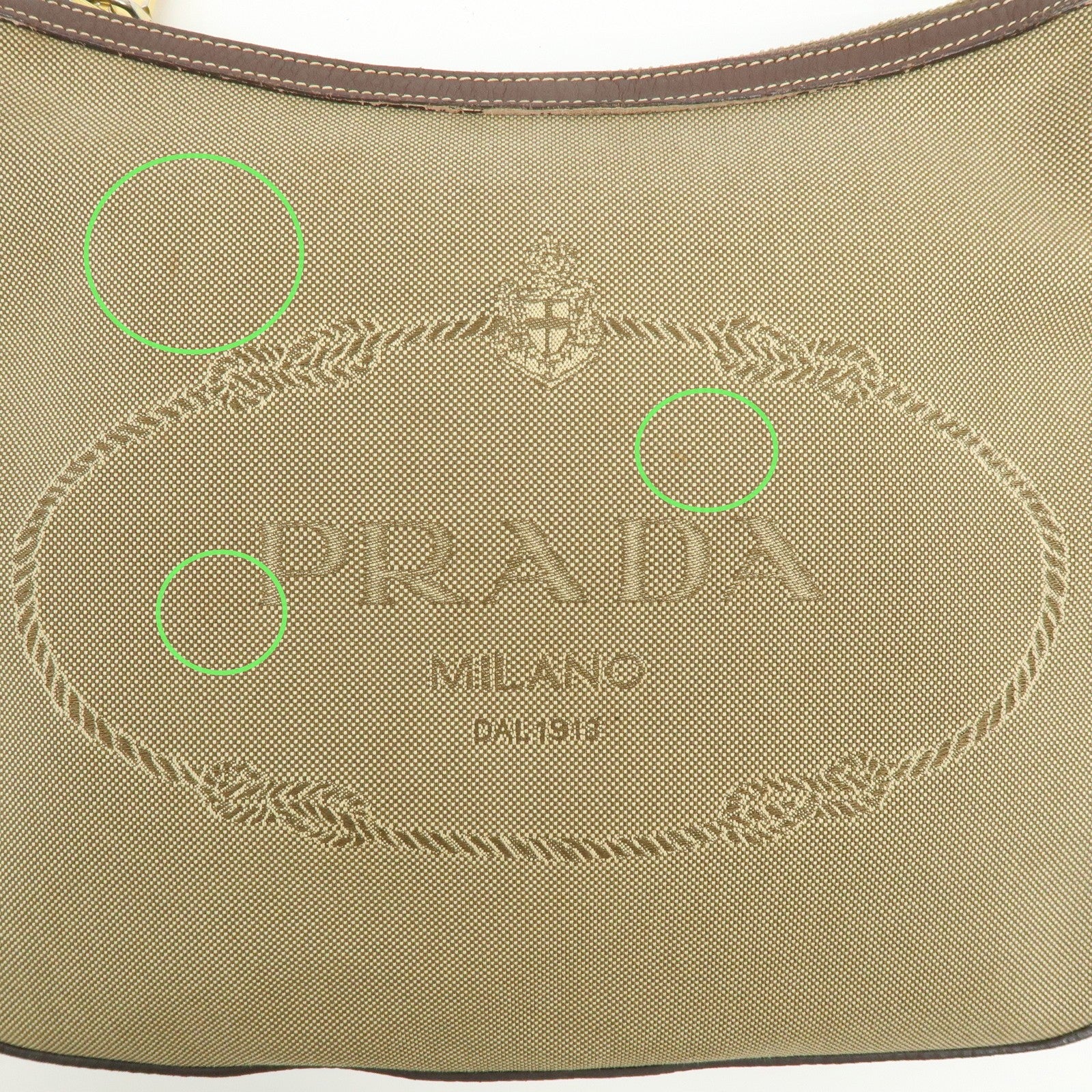 Prada Logo Jacguard Shoulder Bag - Brown, Leather