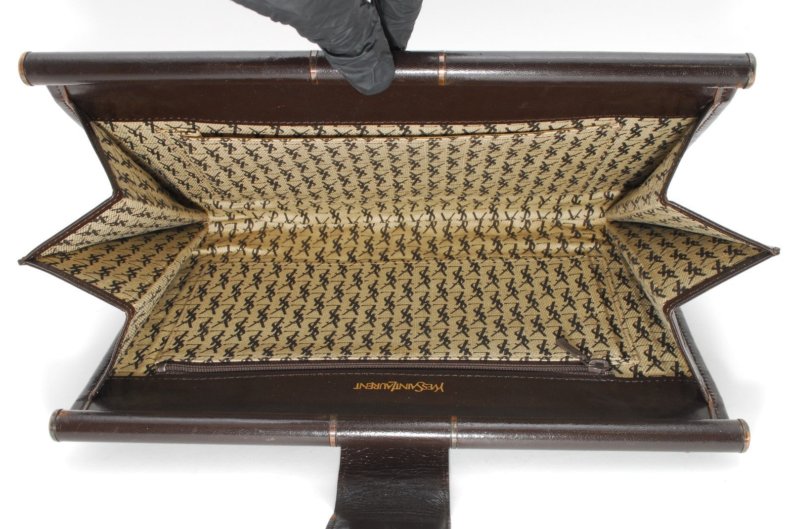 Saint Laurent Clutch Bag - Brown, Leather