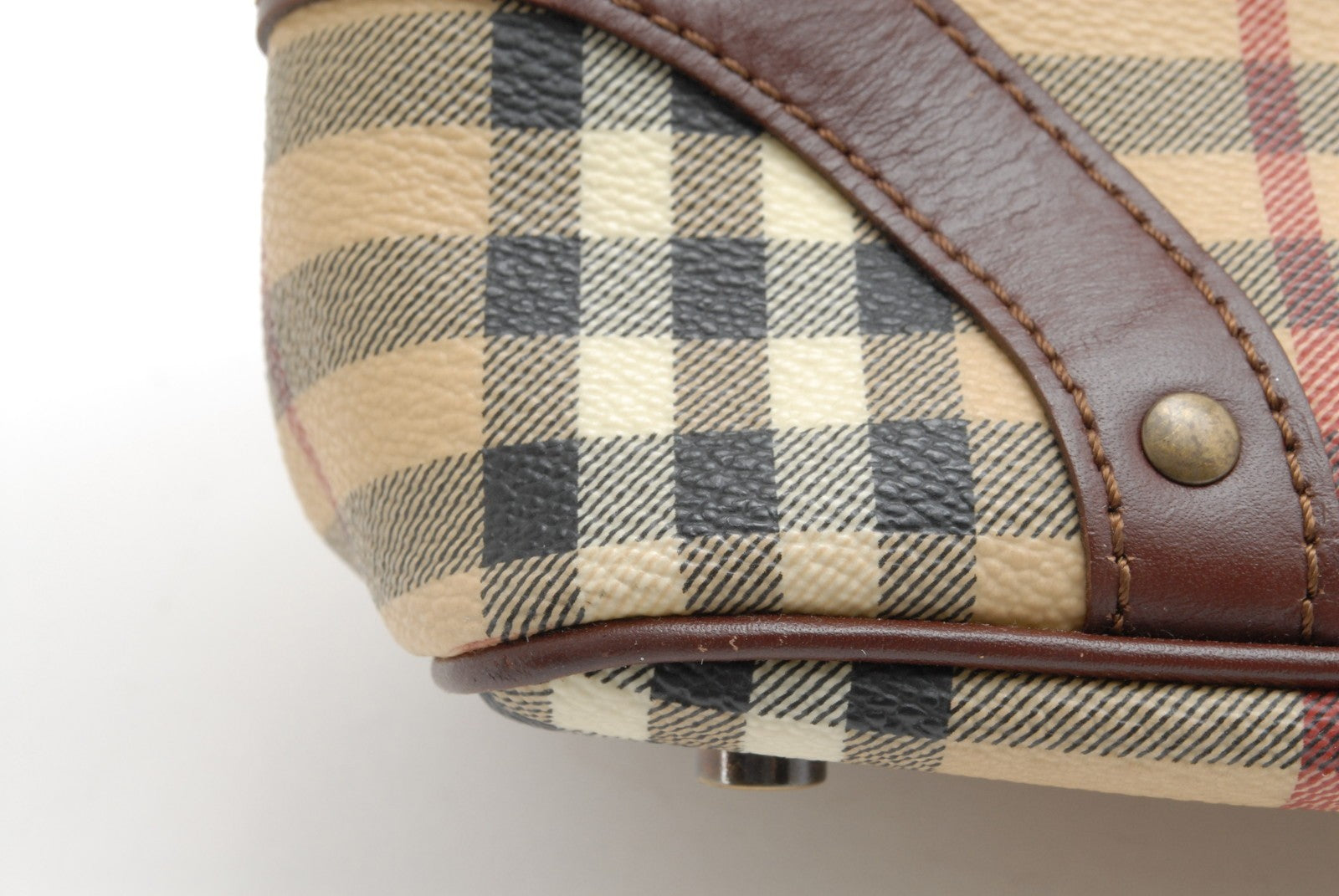 Burberry Nova Check Shadow Hand Tote Bag - Brown, Leather