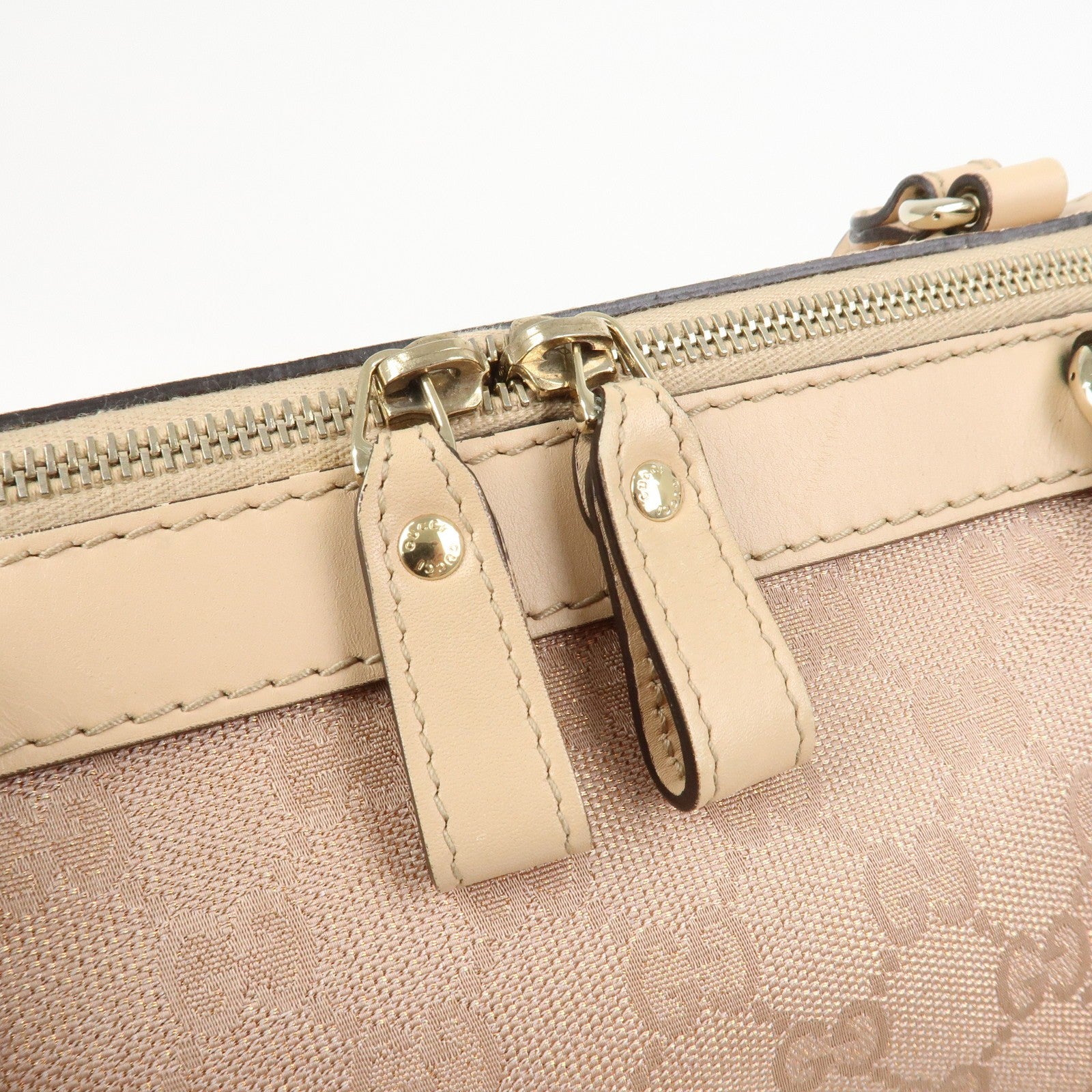 Gucci Lovely Heart GG Monogram Mini Boston Bag - Pink Beige, Canvas