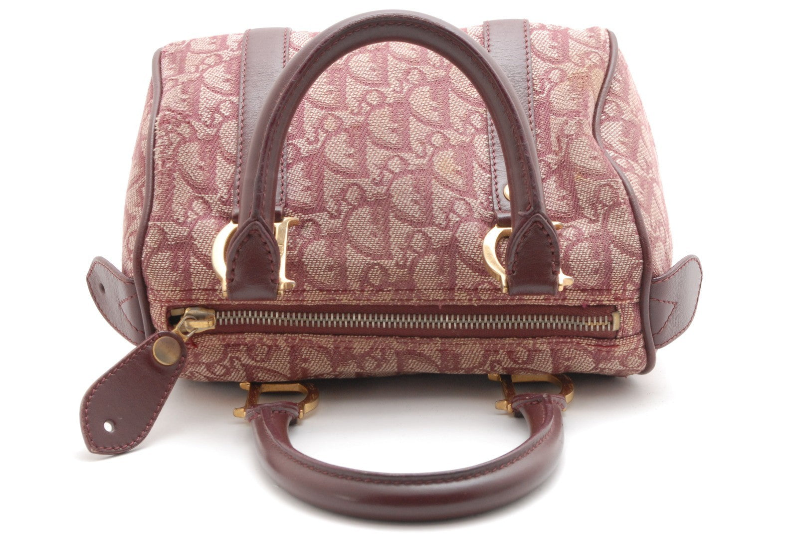 Christian Dior Trotter Handbag - Bordeaux, Canvas and Leather