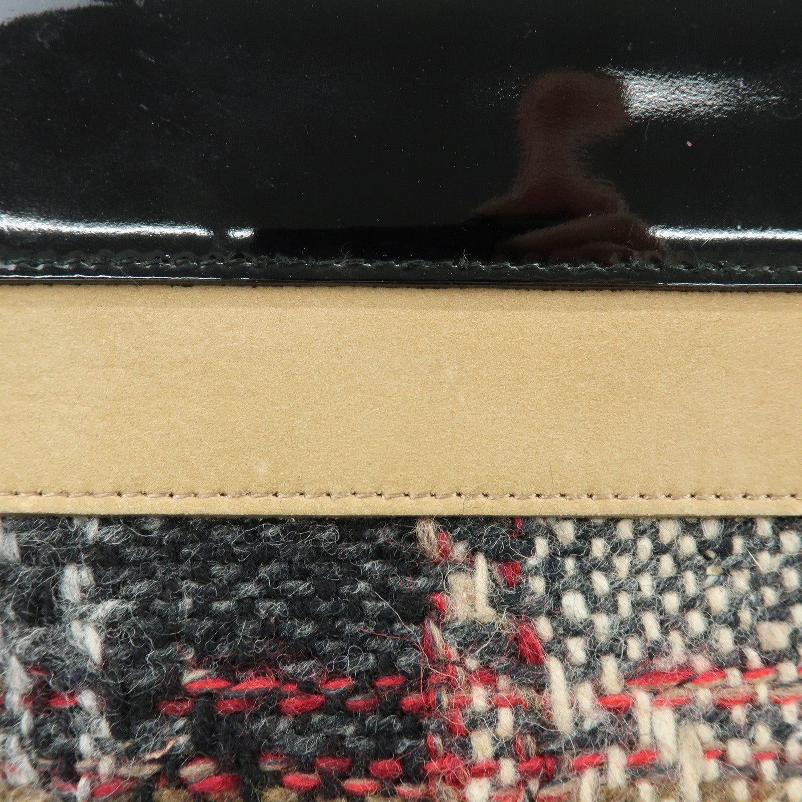 Burberry Tote Bag - Beige, Black, Tweed, Patent Leather, Suede