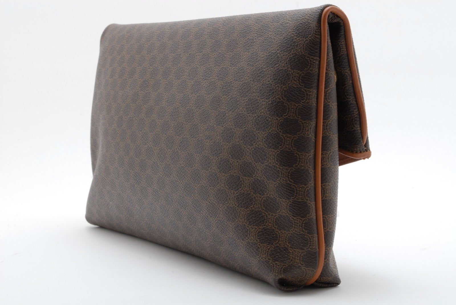 Celine Macadam Clutch Bag - Brown, PVC Leather