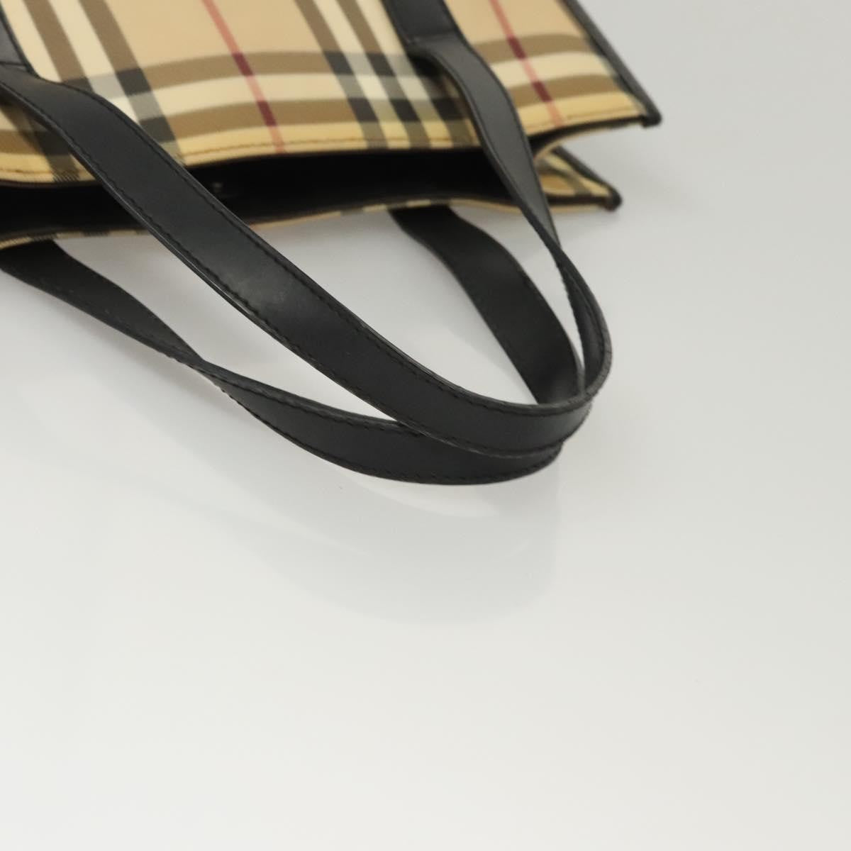 Burberry Nova Check Hand Bag - Beige/Silver/Black, PVC