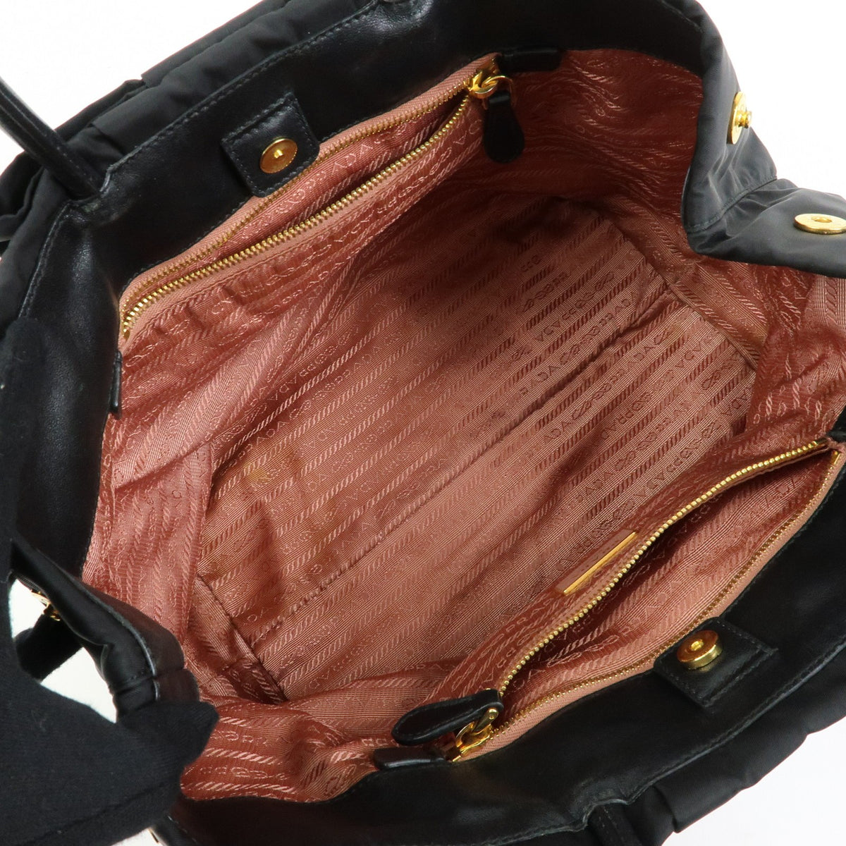 Prada Hand Bag - Black, Nylon and Leather