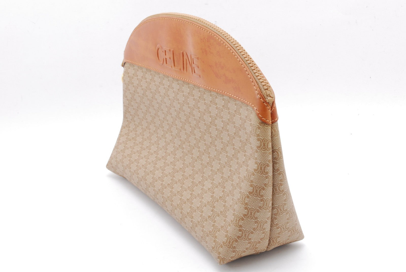 Celine C Charm Clutch Bag - Beige Brown, PVC