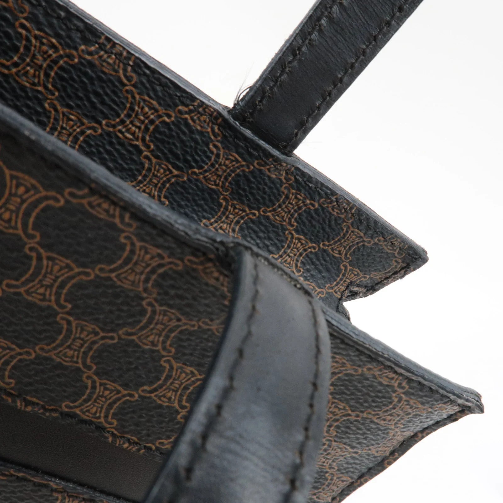 Celine Macadam Tote Bag - Black Brown, PVC Leather