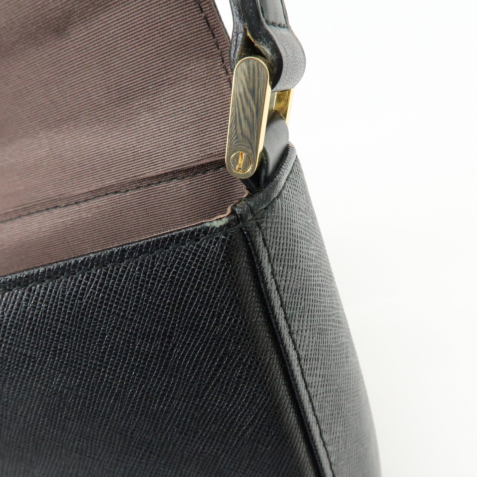 Burberry Leather Flap Shoulder Bag - Black, Leather