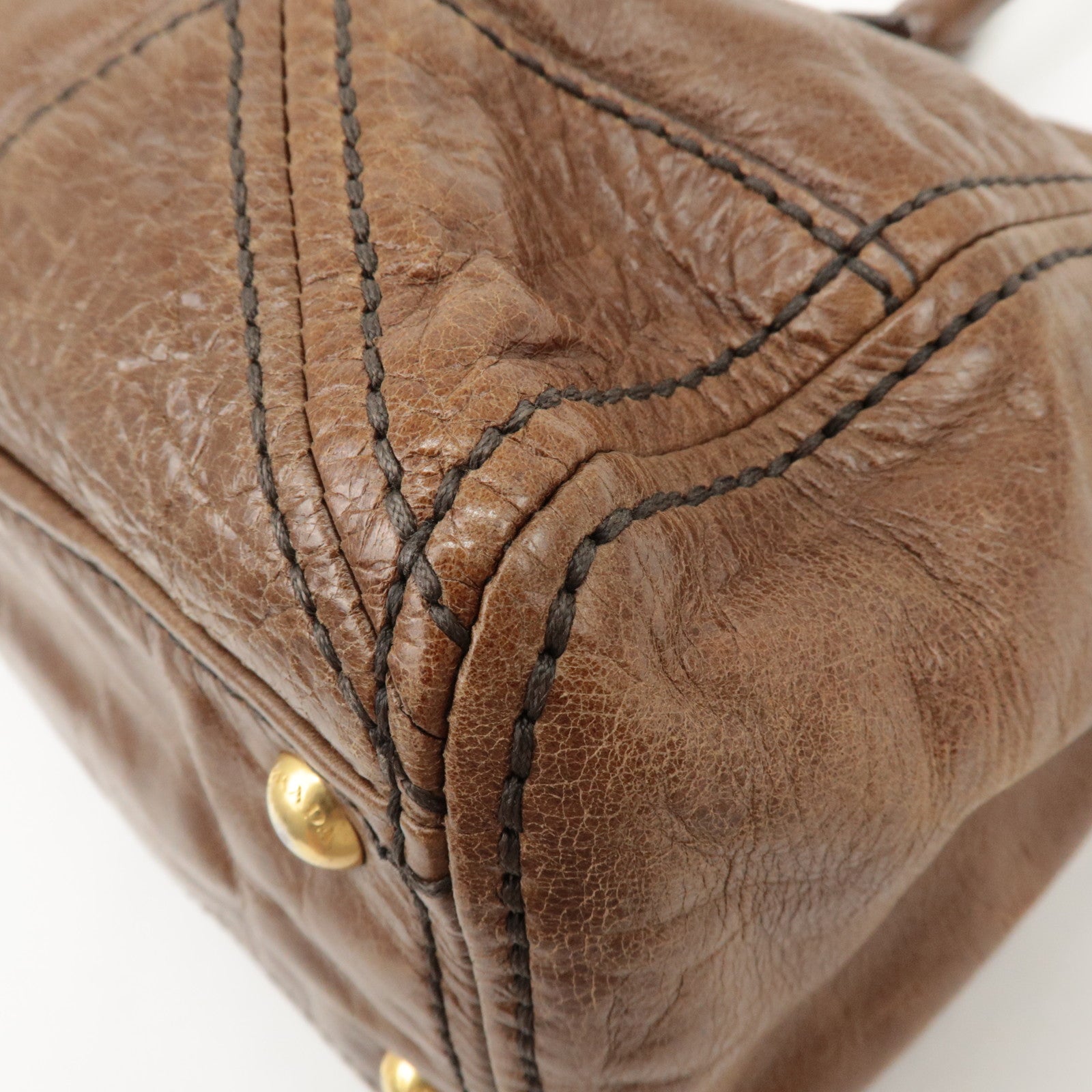 Prada 2way Bag - Brown, Leather