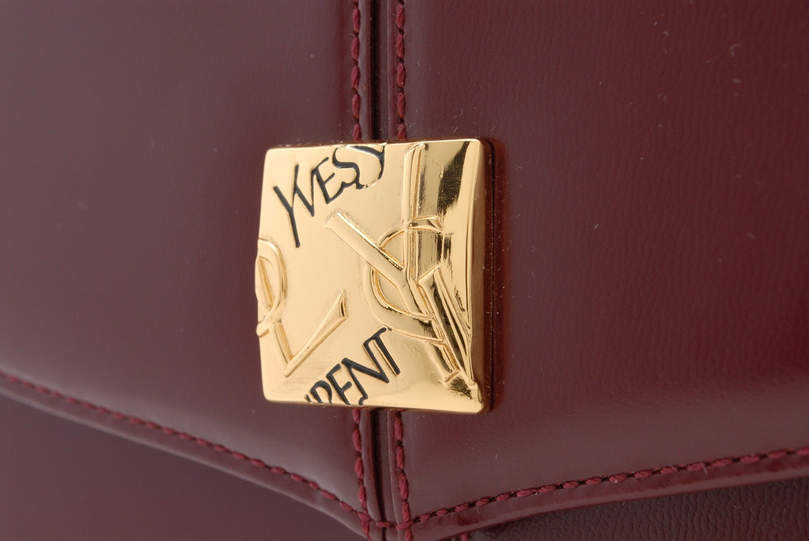 Yves Saint Laurent YSL Shoulder Bag - Burgundy, Leather