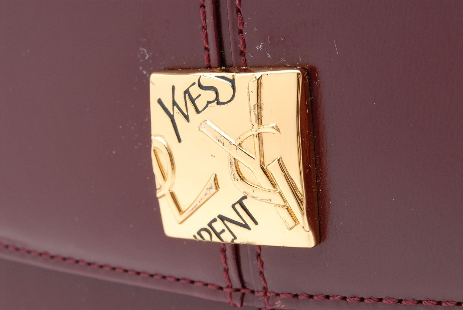 Yves Saint Laurent YSL Shoulder Bag - Burgundy, Leather