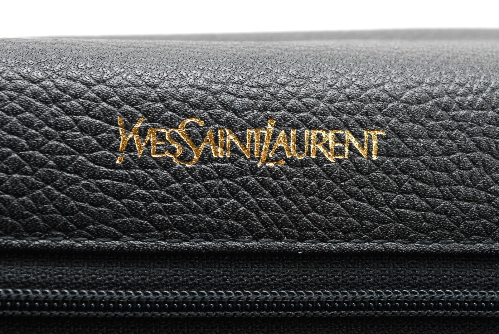 Saint Laurent Stitch Clutch Bag - Black, Leather