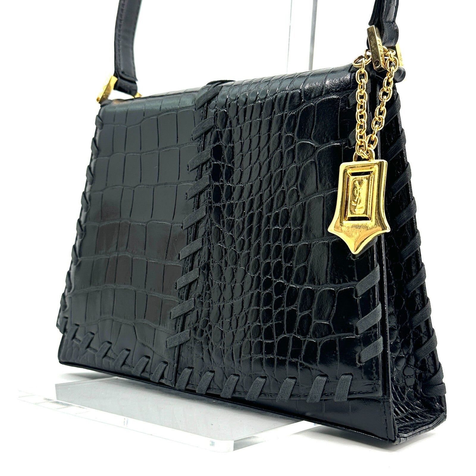 Saint Laurent Yves Shoulder Bag - Black, Leather