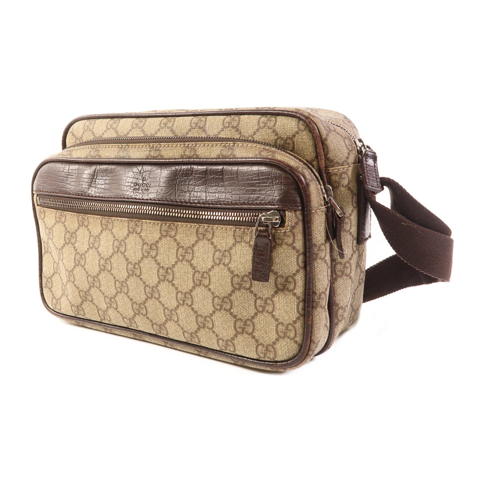 Gucci GG SHW Shoulder Bag - Brown, PVC Coated Canvas