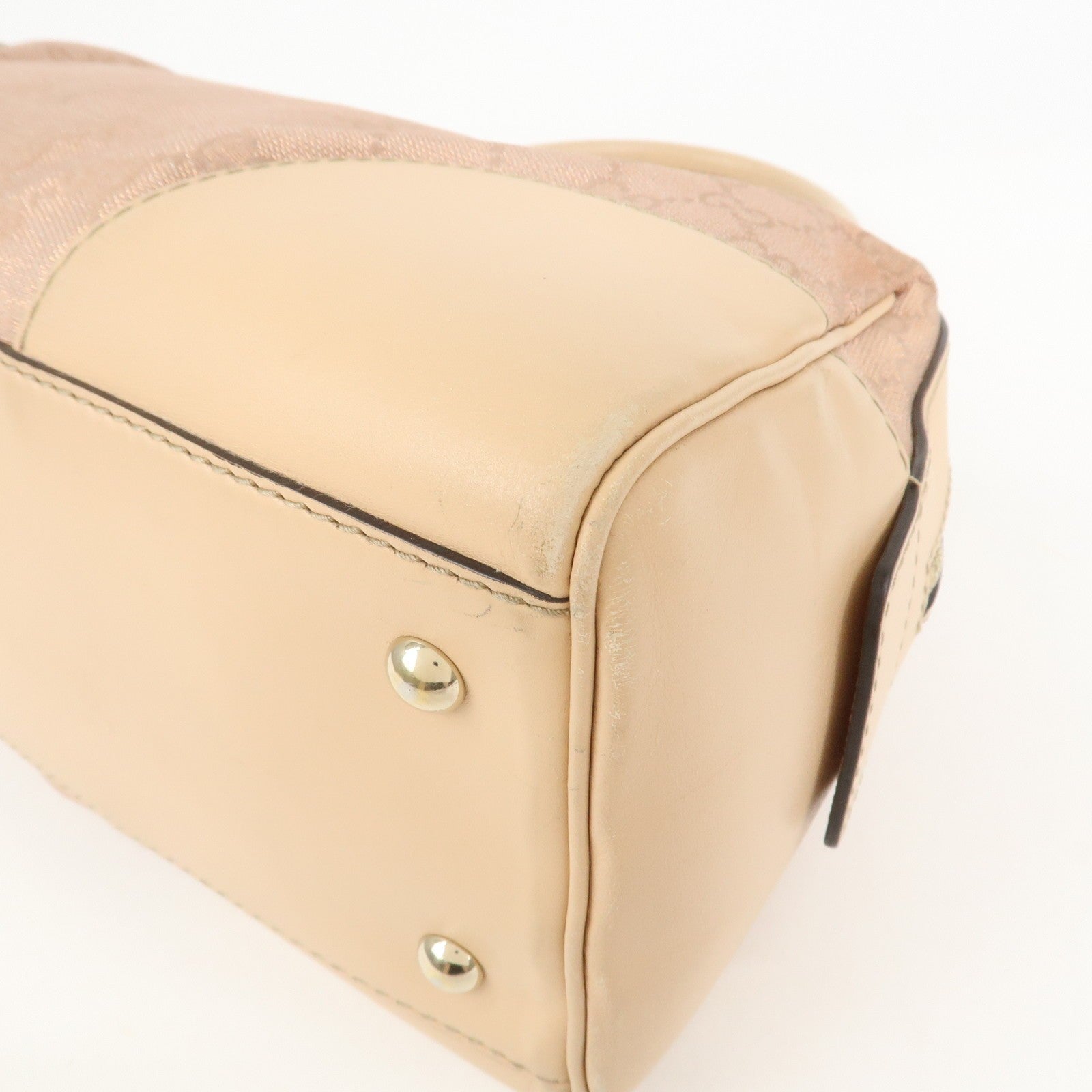 Gucci Lovely Heart GG Monogram Mini Boston Bag - Pink Beige, Canvas