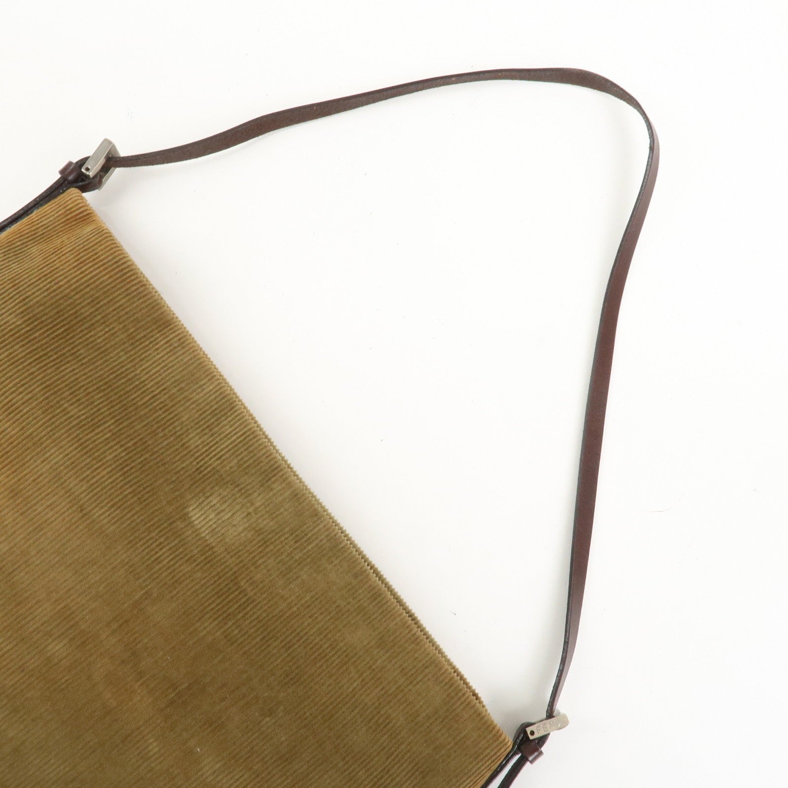 Fendi Shoulder Bag - Brown, Corduroy Leather